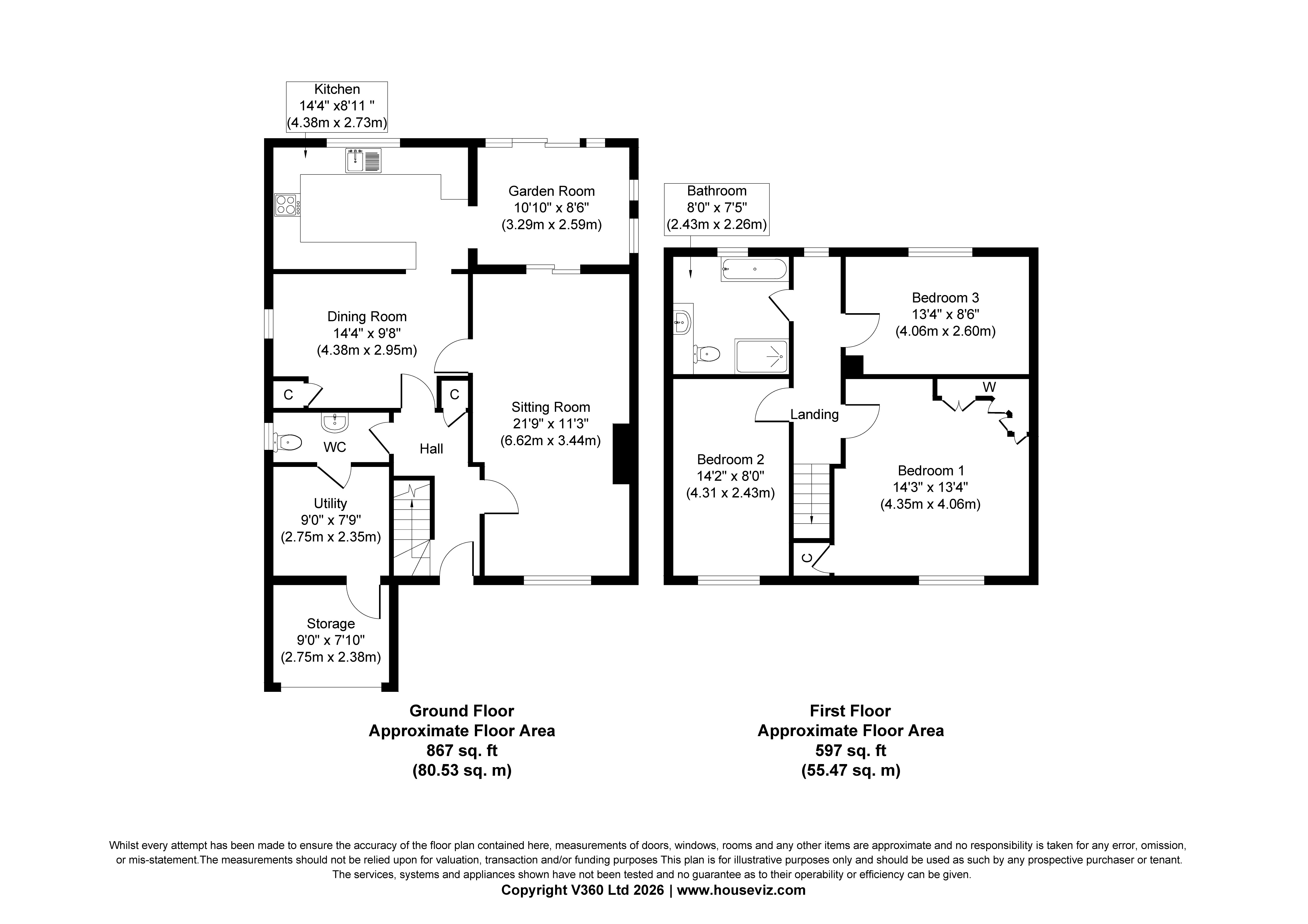 2, Mortimer Place, Sudbury floorplan