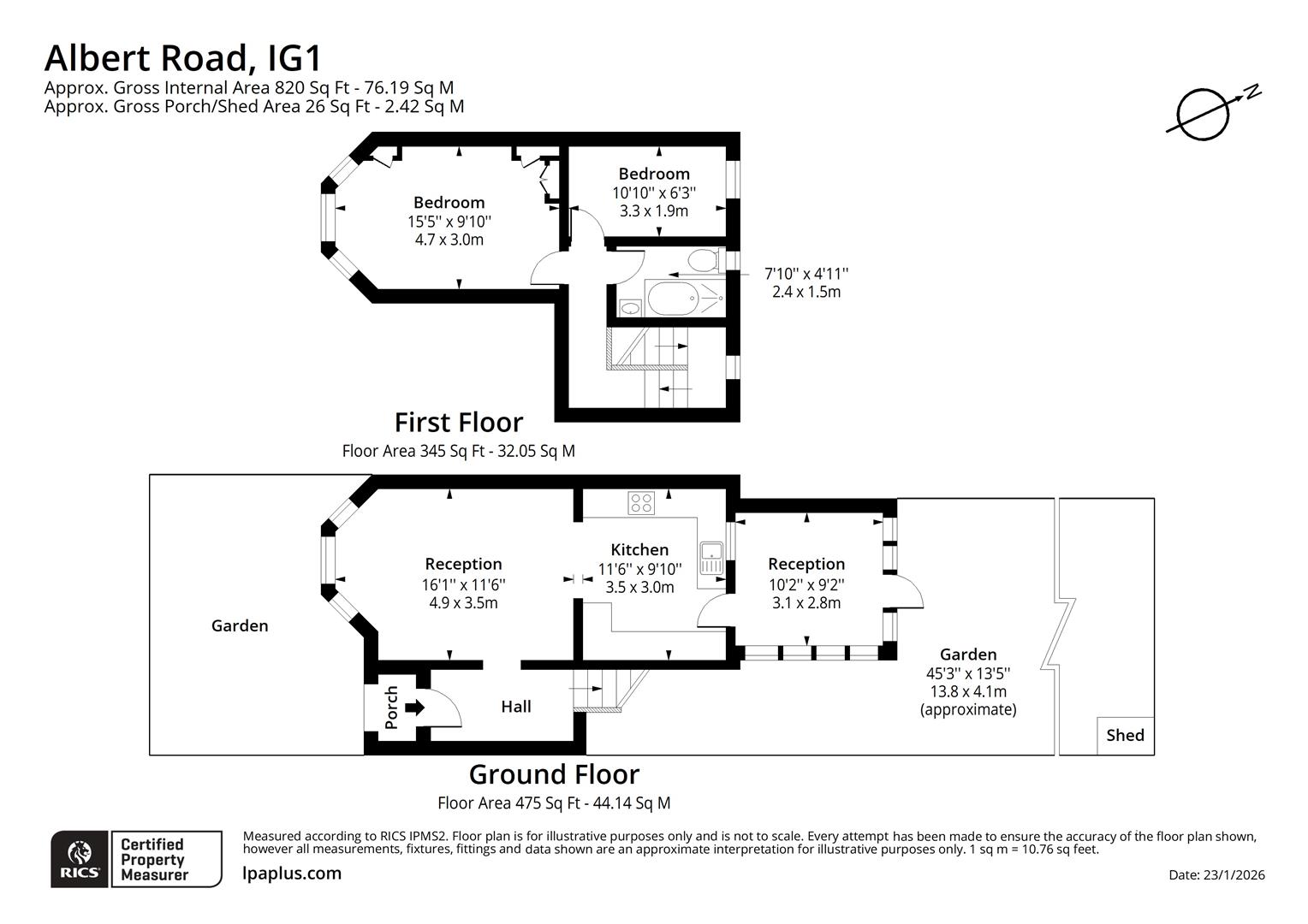 93a, Albert Road, Ilford floorplan