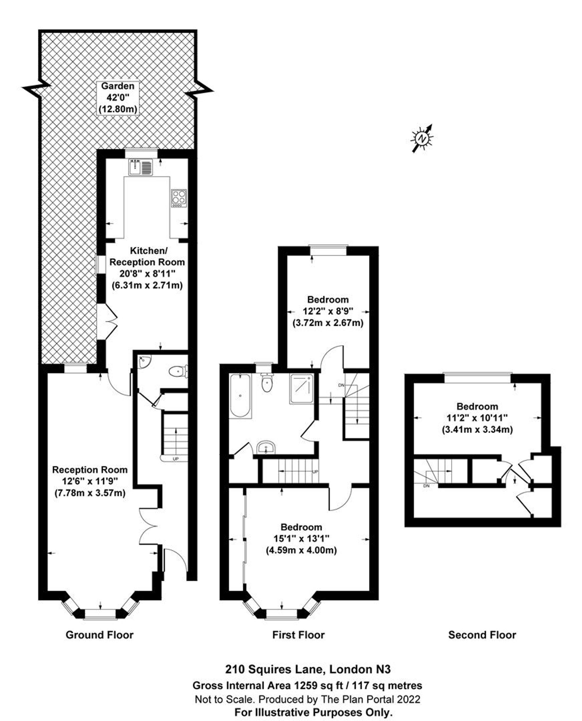 210 Squires Lane, London floorplan