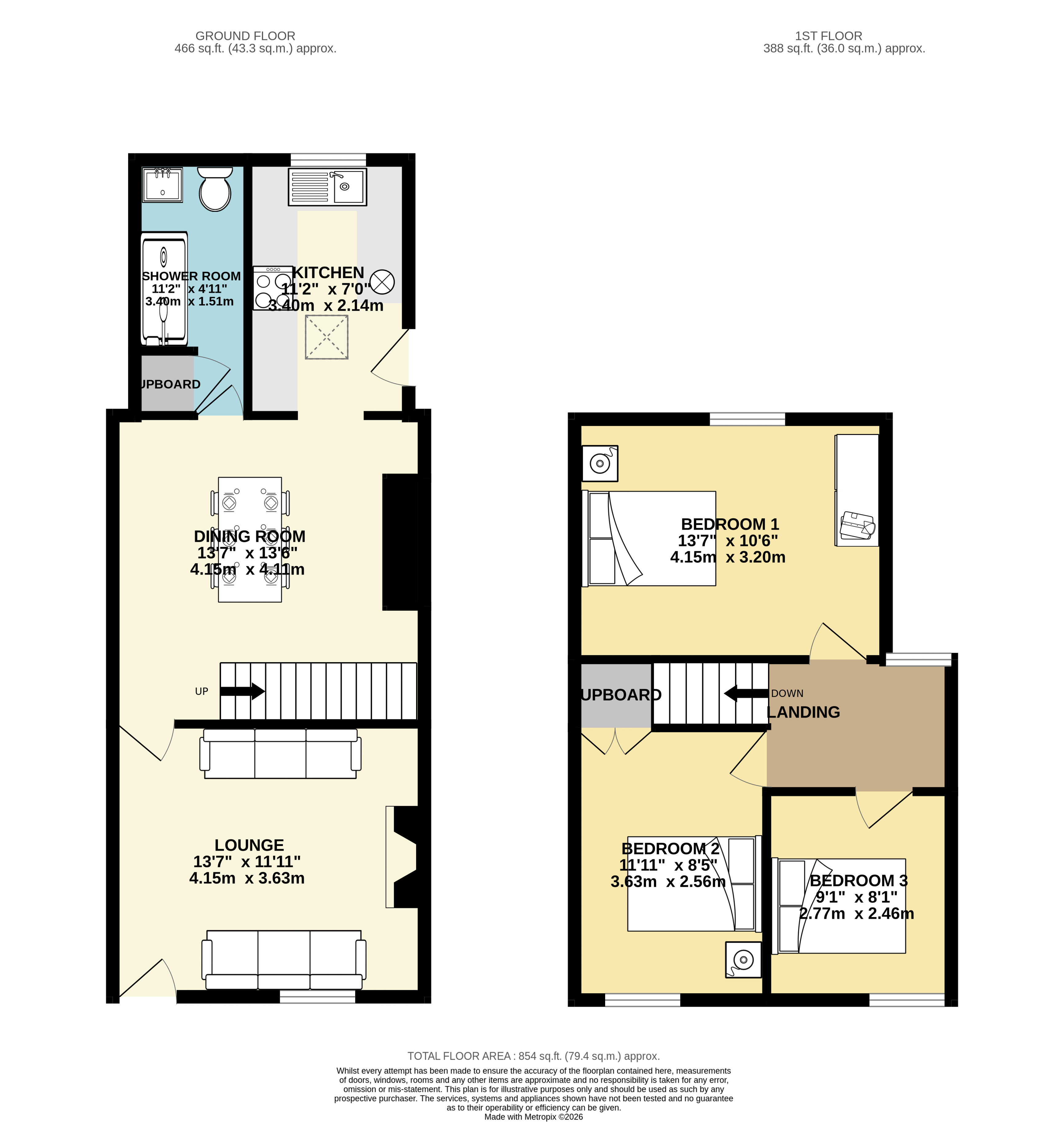 10, Foundry Row, Cornwall floorplan
