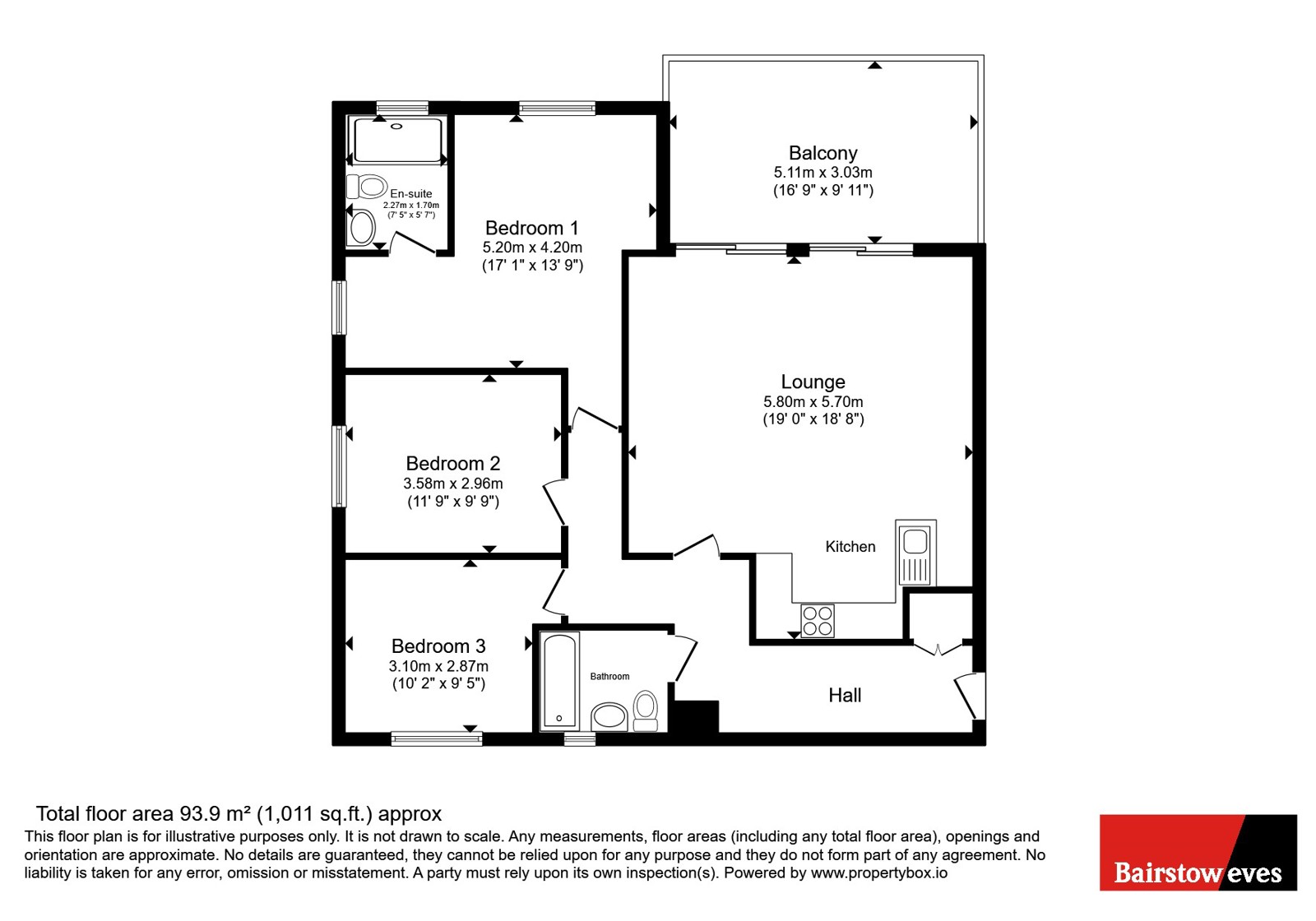 Flat 5, Hugill House,, Swanfield Road, Hertfordshire floorplan