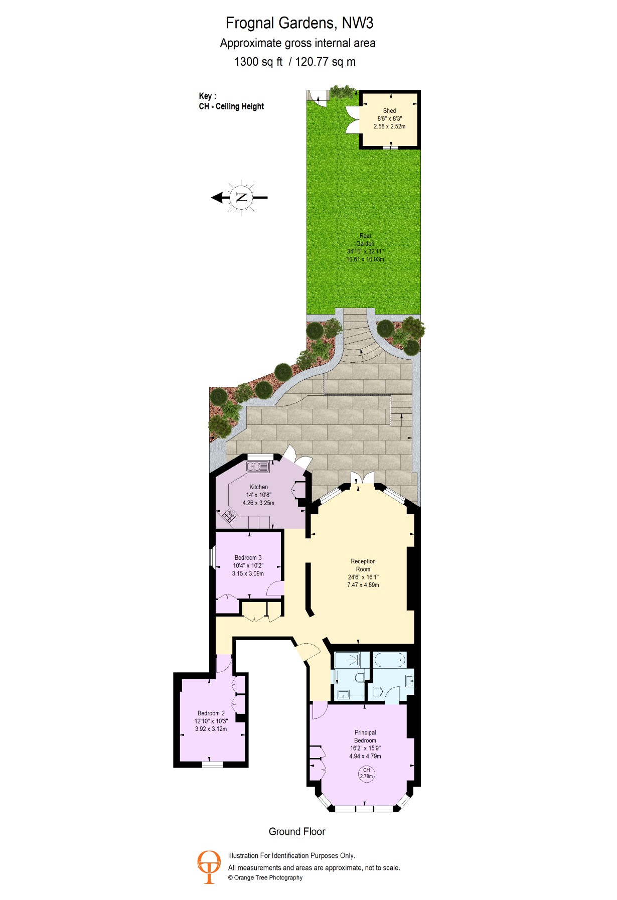 MARKETING RECORD Flat A, 14, Frognal Gardens, London floorplan