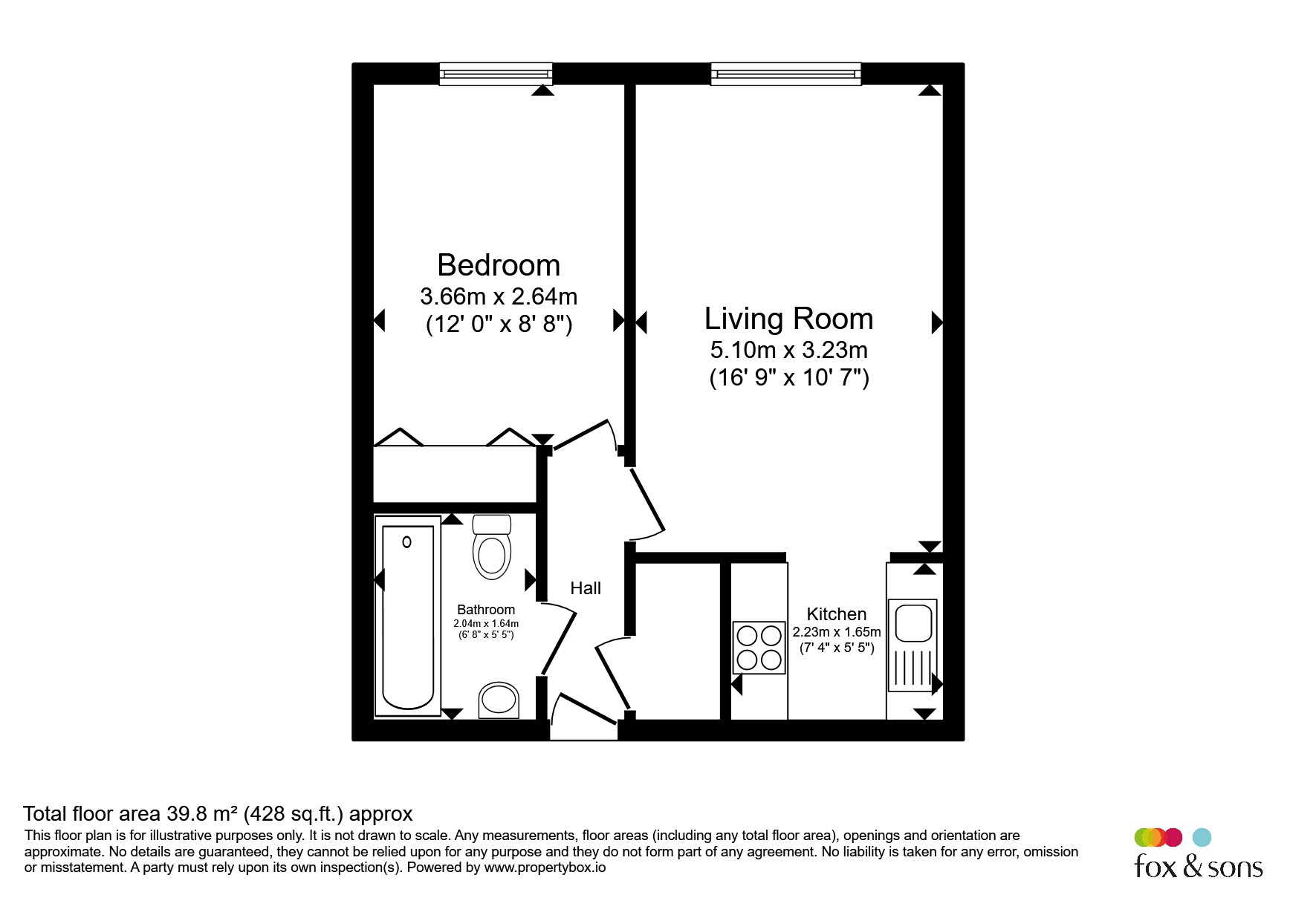 Flat 38, Claremont Court, Campbell Road, Bognor Regis floorplan