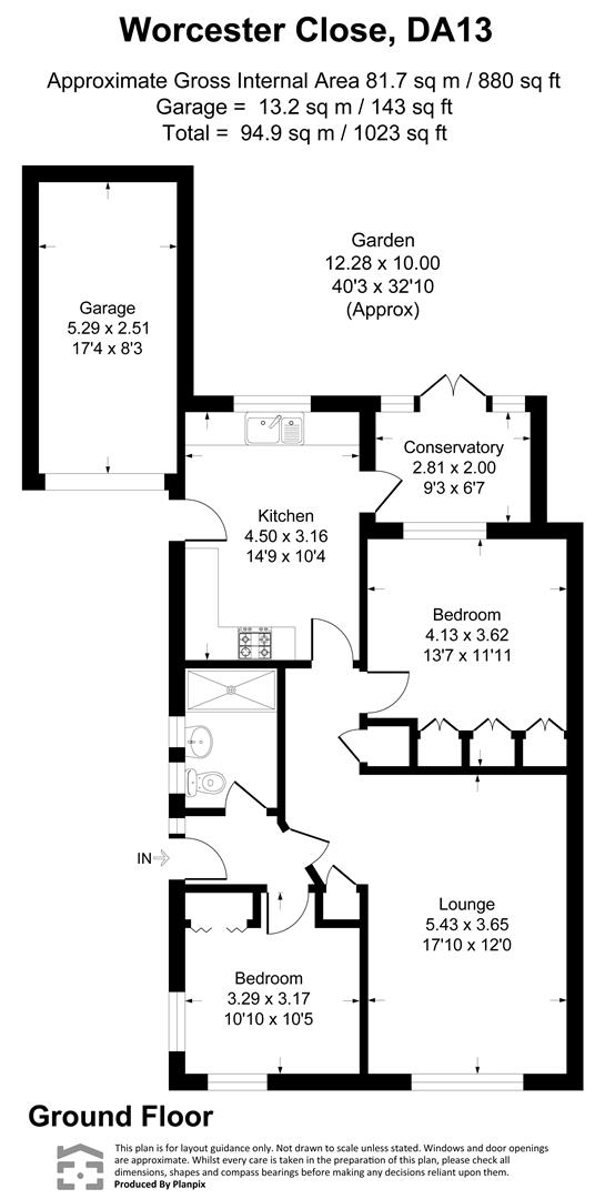 9, Worcester Close, Gravesend floorplan