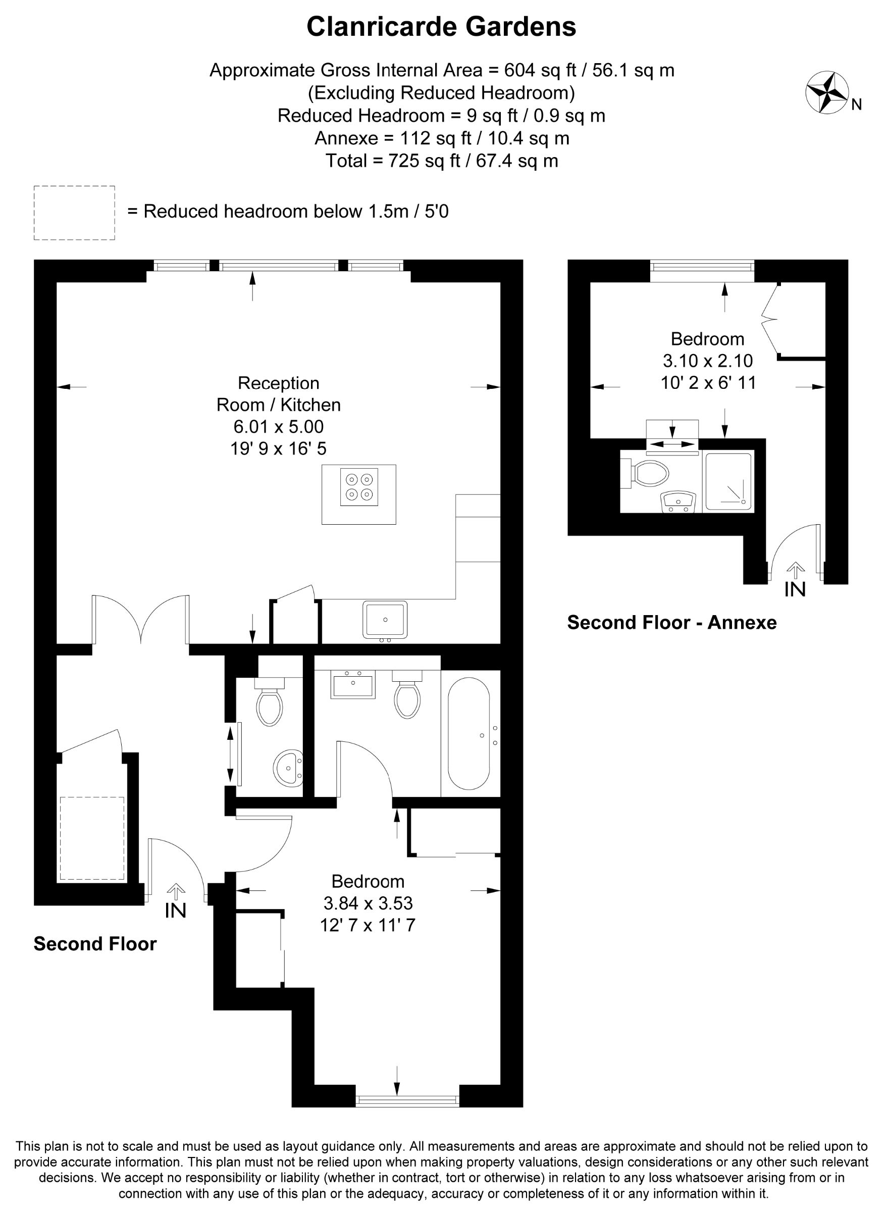 2FF, 31 Clanricade Gardens, London floorplan