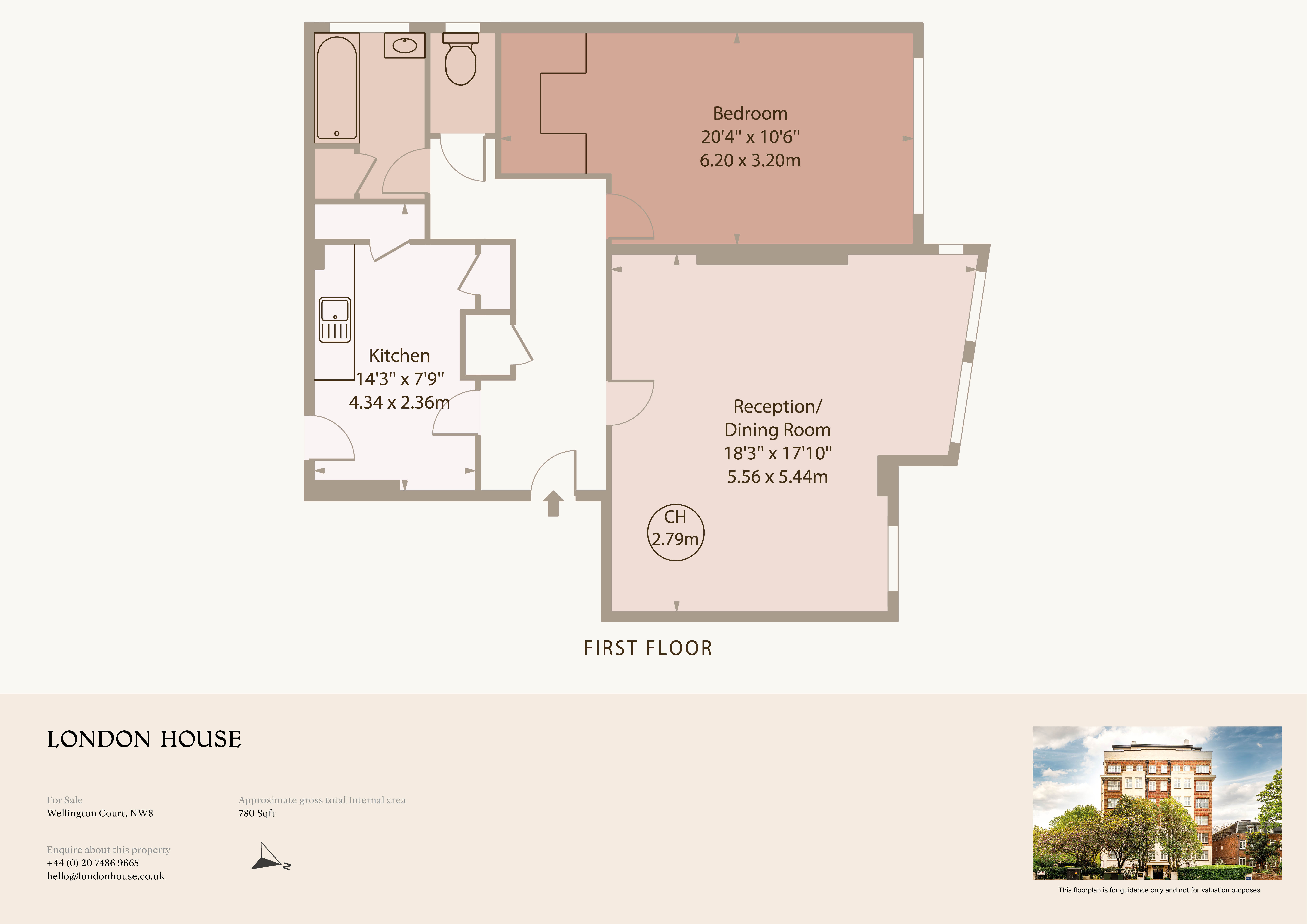 74, Wellington Court, St Johns Wood floorplan