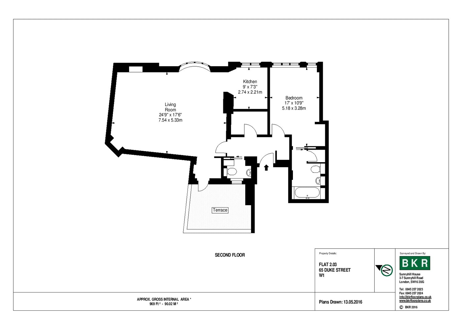 Flat 2.03, 65, Duke Street, Mayfair floorplan