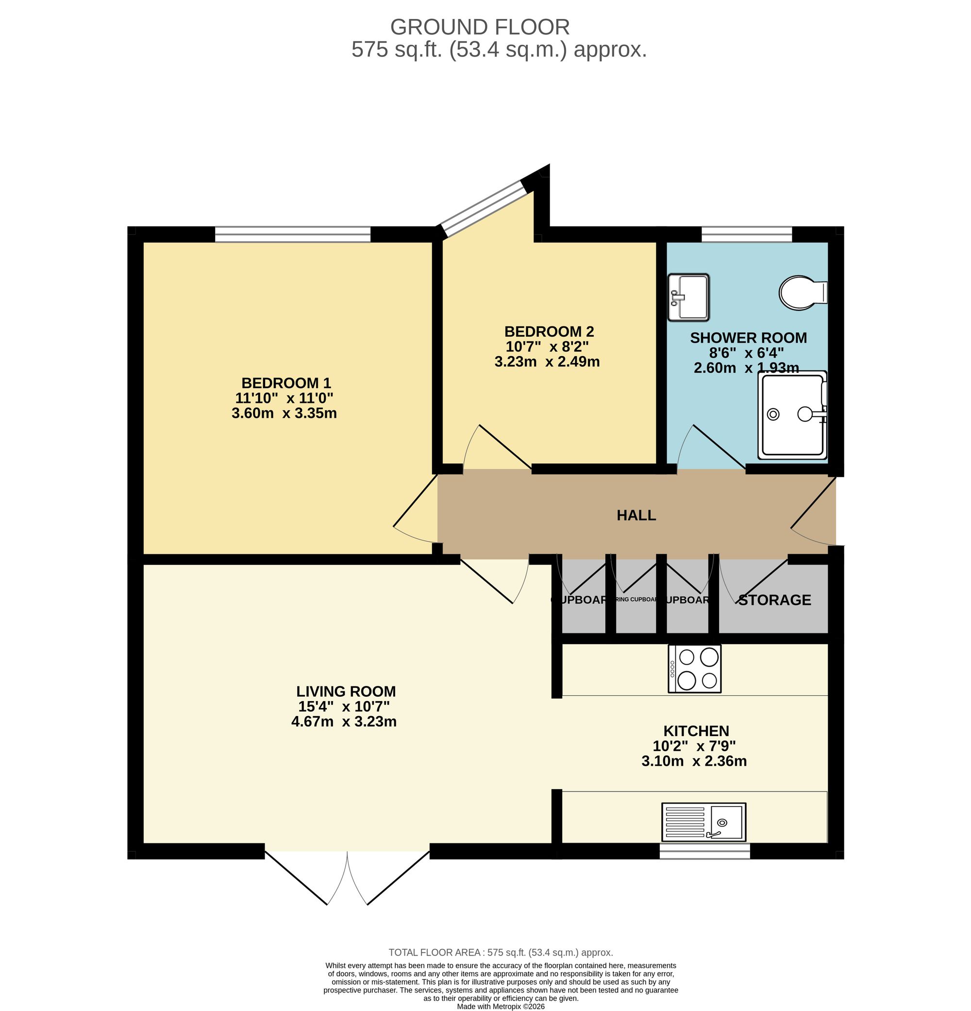 Flat 4, Kingswood Court Long Street, Wigston floorplan