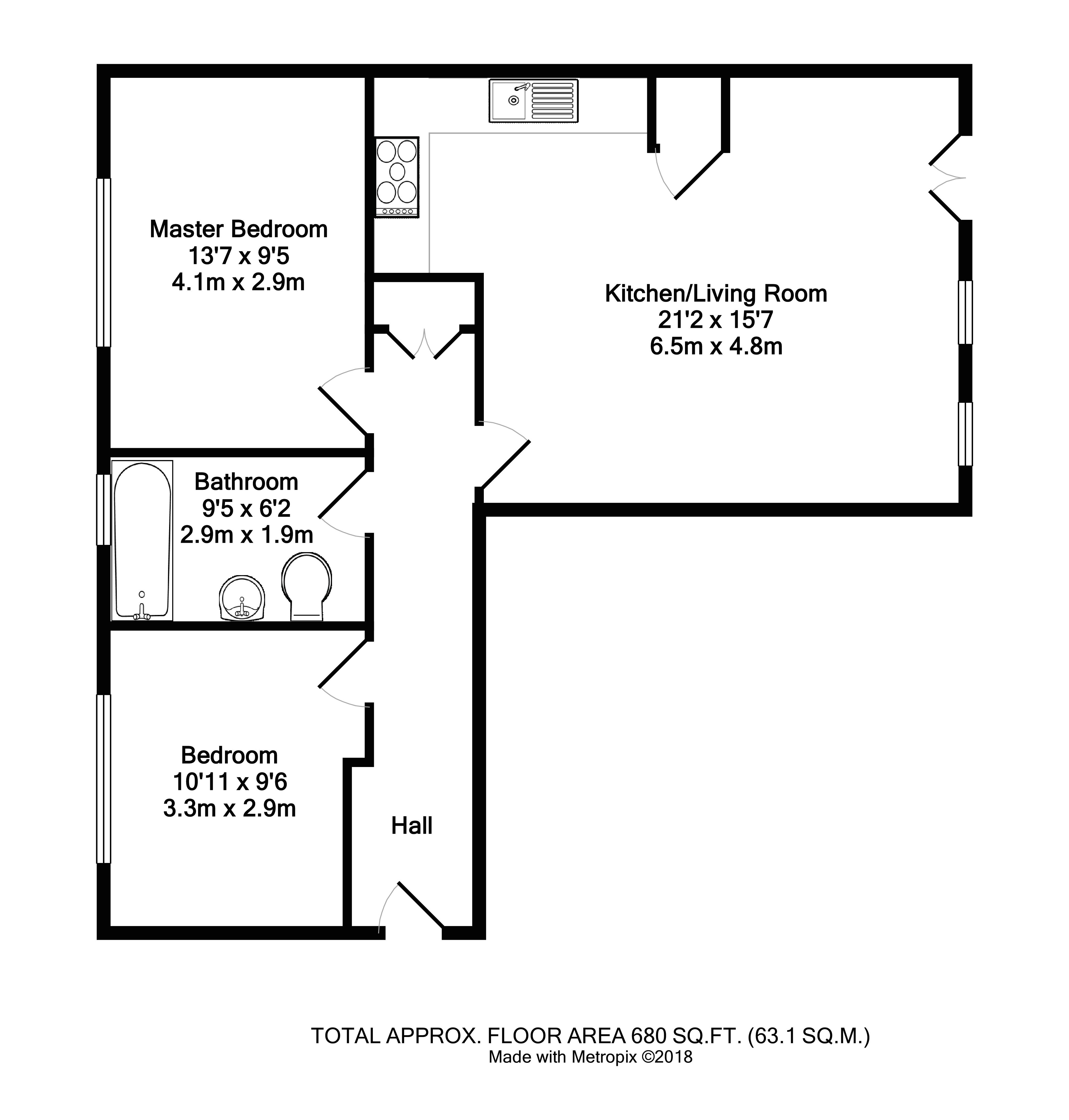 2 Bedrooms Flat for sale in Penn Way, Welwyn Garden City AL7