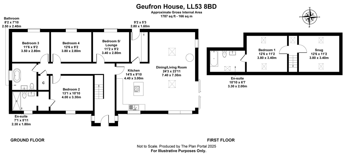 Geufron House, Pwllheli floorplan