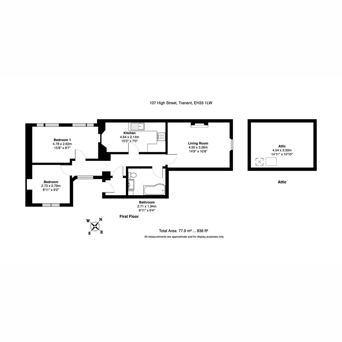 107, High Street, Tranent floorplan