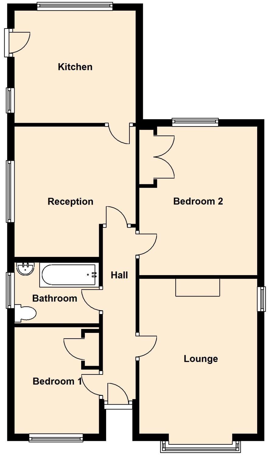 2 Bedrooms Detached bungalow to rent in Beeches Avenue, Spondon, Derby DE21