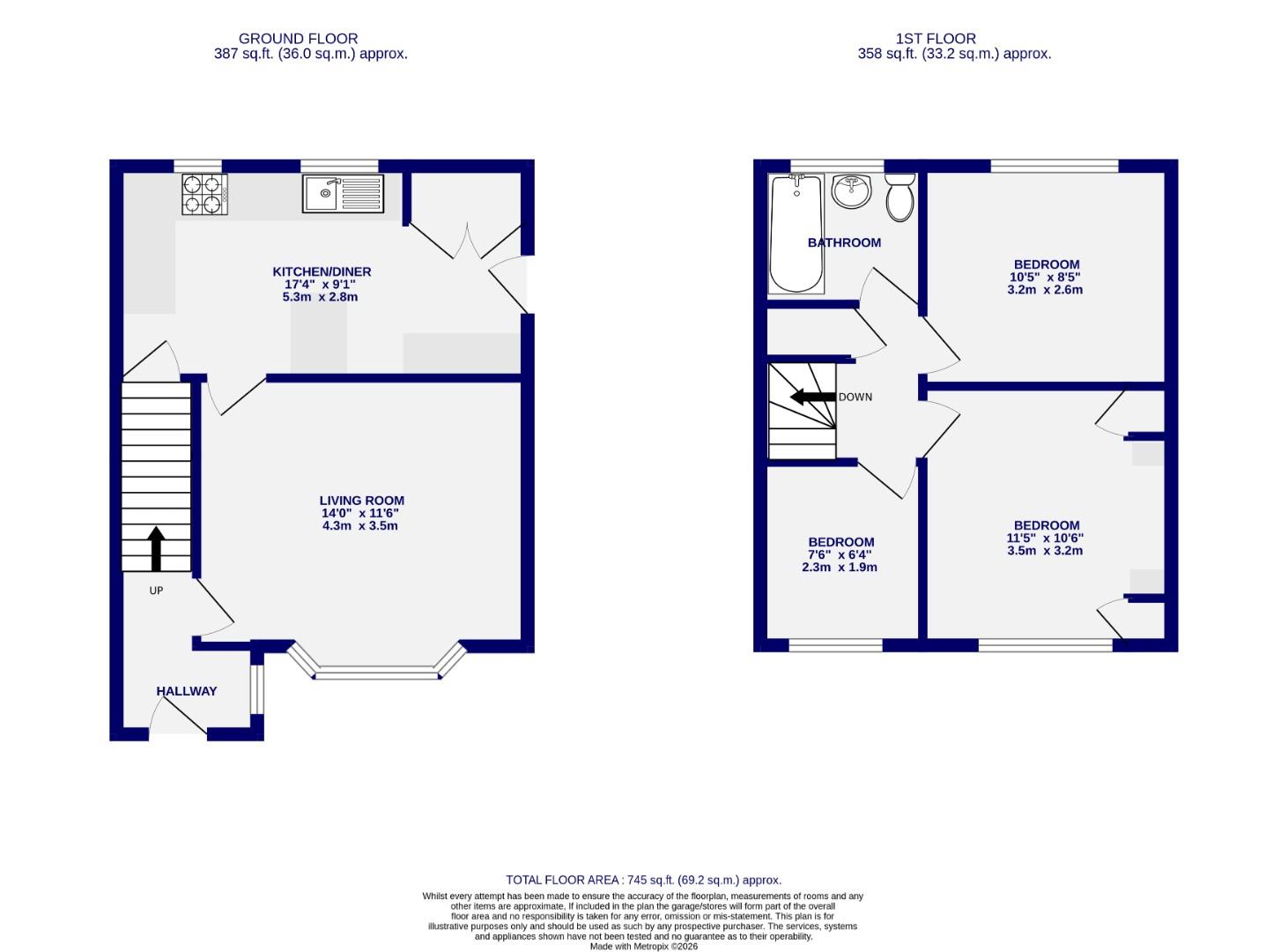 16, Enfield Crescent, York floorplan