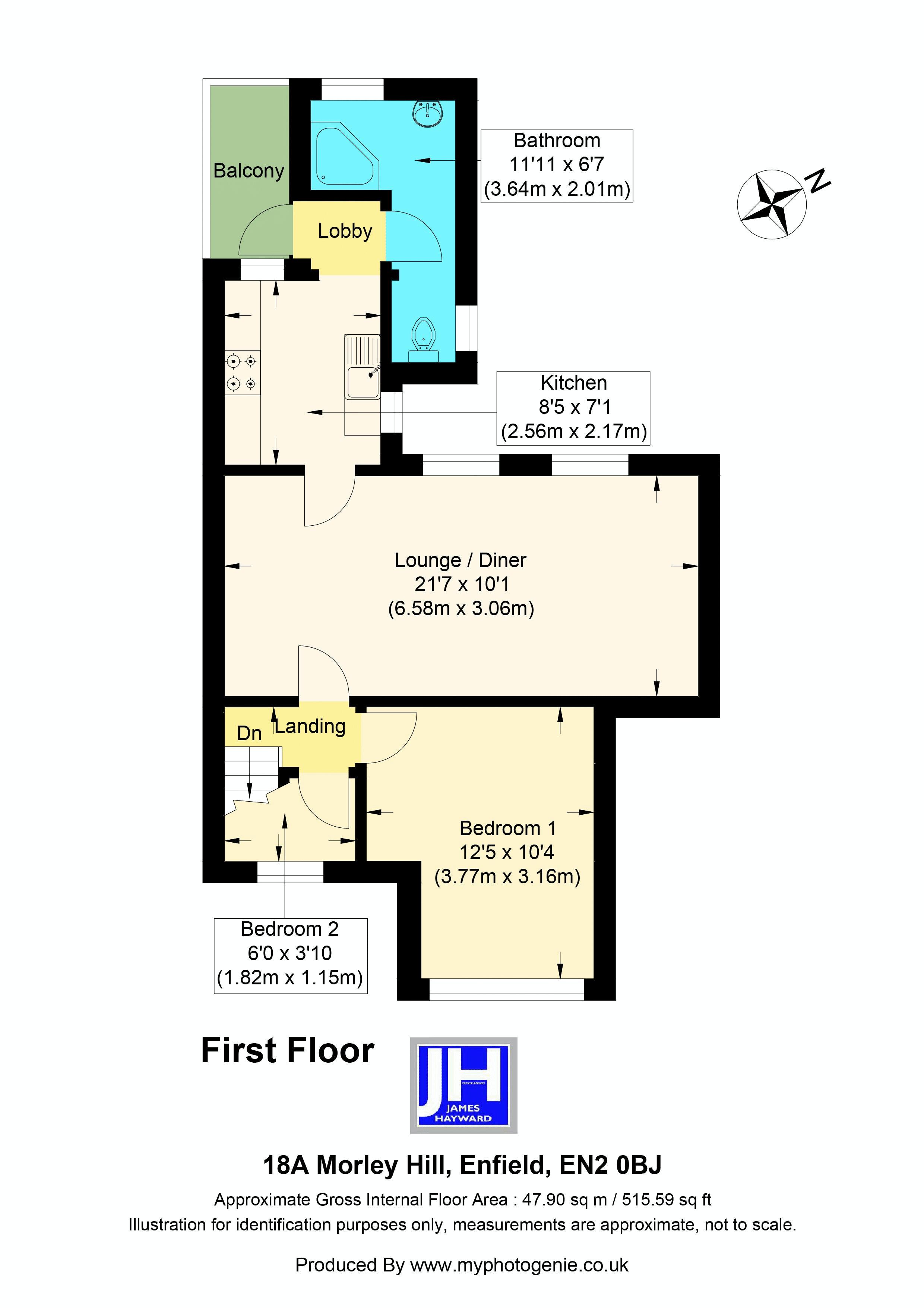 Morley Hill, Enfield EN2, 2 bedroom flat for sale 56702305