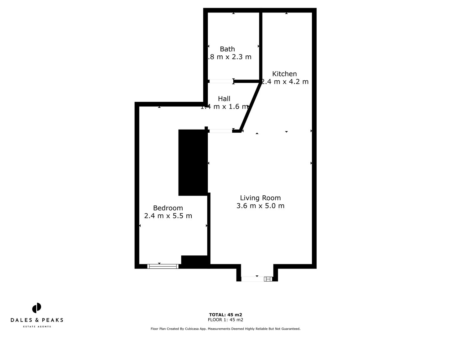 Apartment 14 Golding House, Henry Avenue, Matlock floorplan