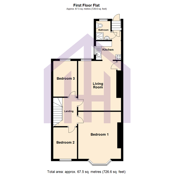 Woodbine Avenue, Wallsend NE28, 3 bedroom flat to rent 63473289