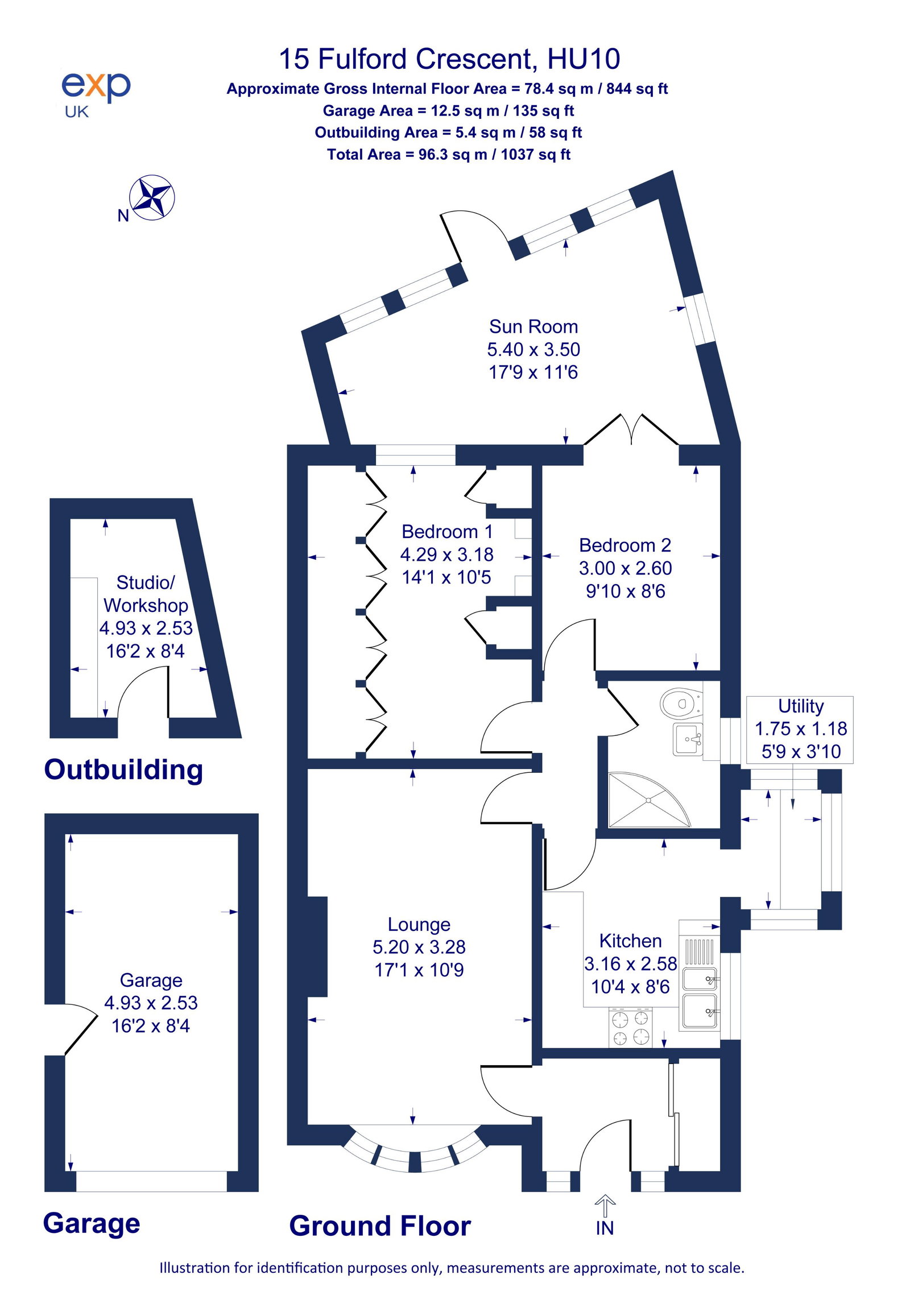 15, Fulford Crescent, Hull floorplan