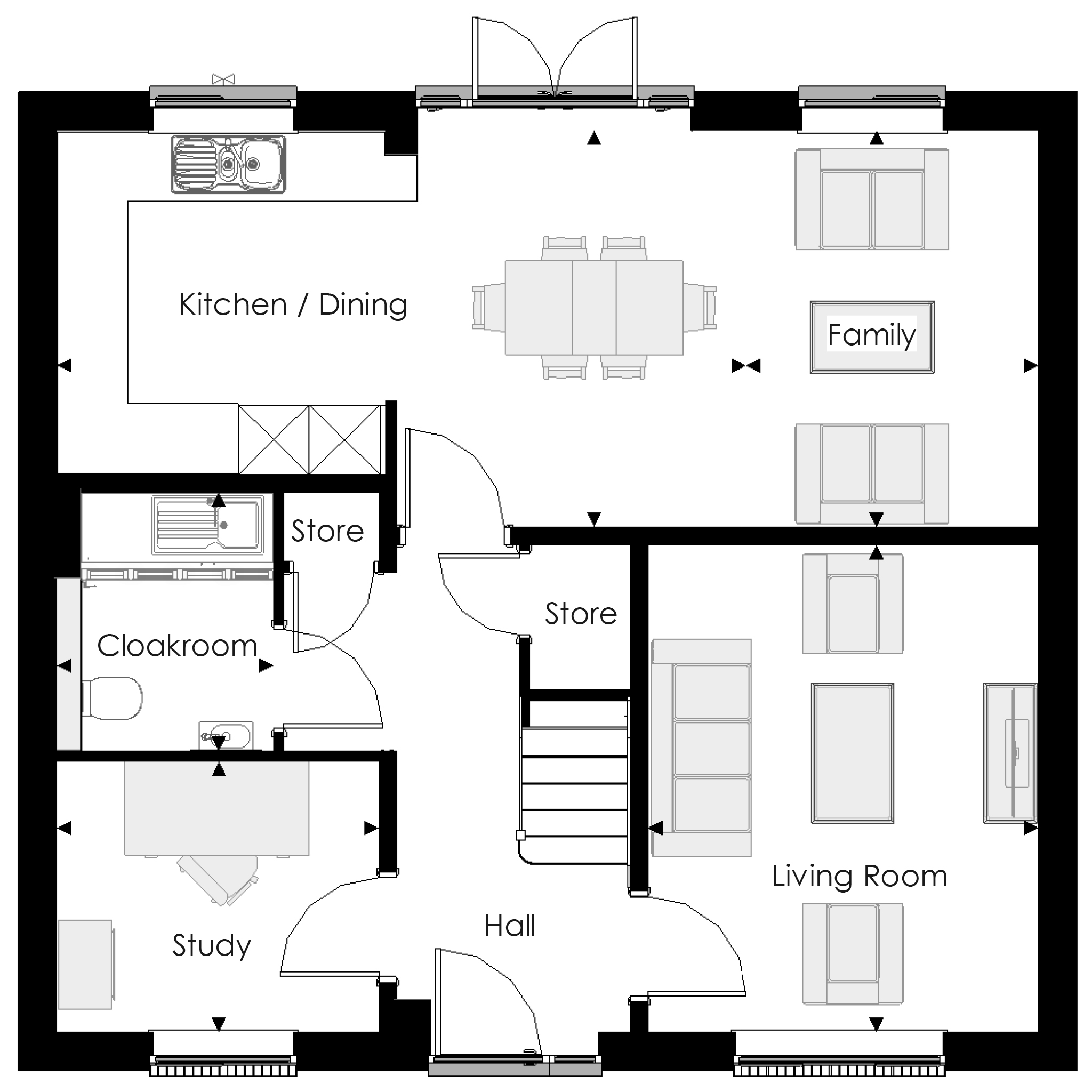 Oakfield Lane, Wilmington floorplan