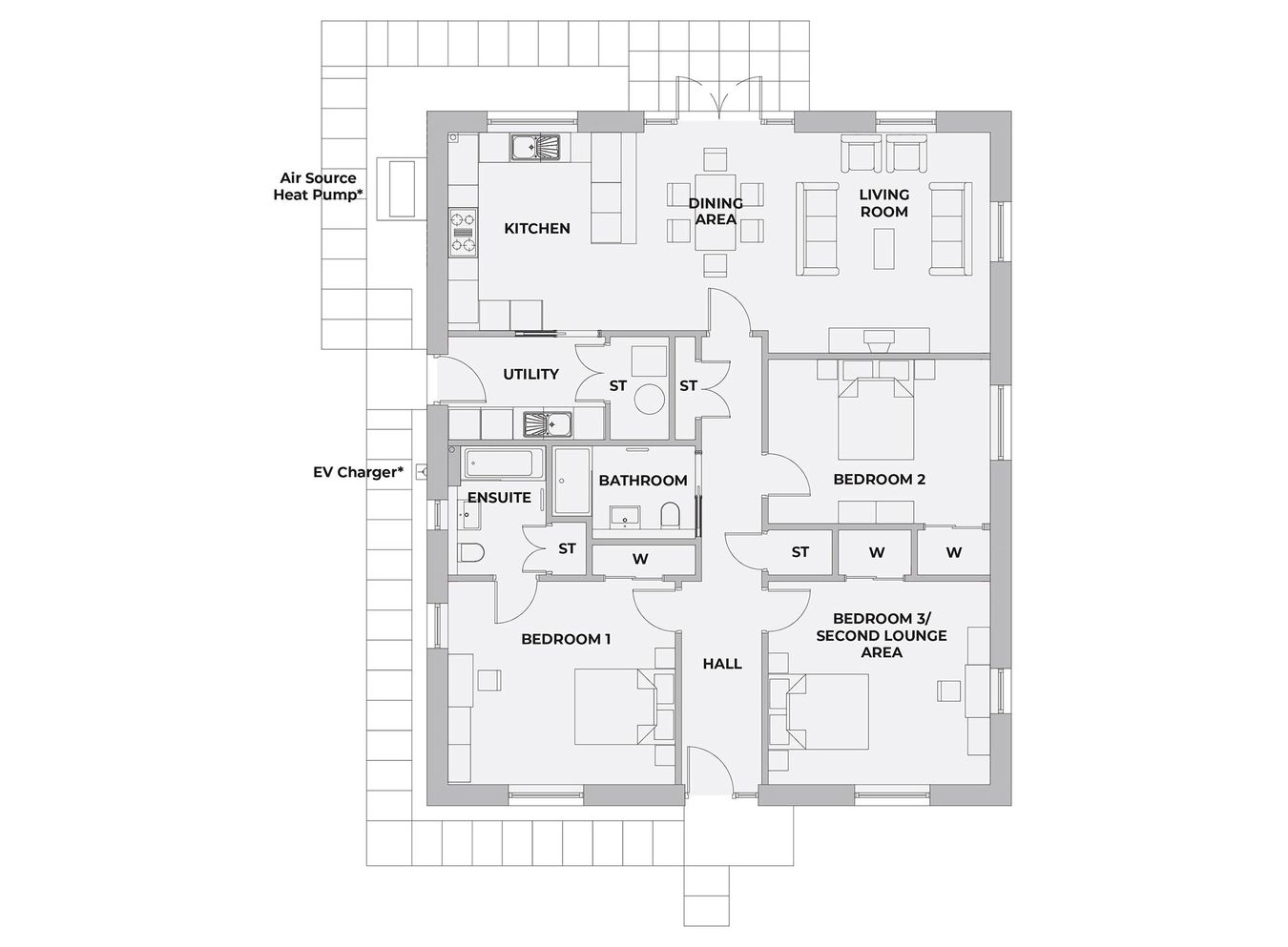 LS Homes, The Bluebell - Plot 28, Powmill, Dollar floorplan