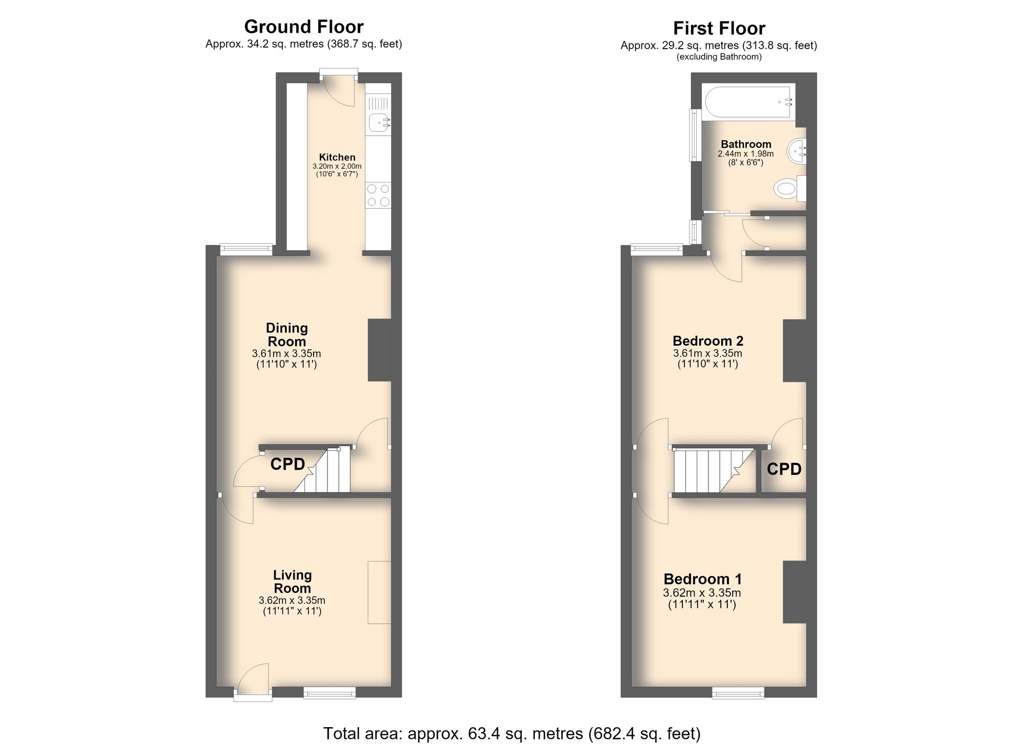 320 Manor Road, Chesterfield floorplan