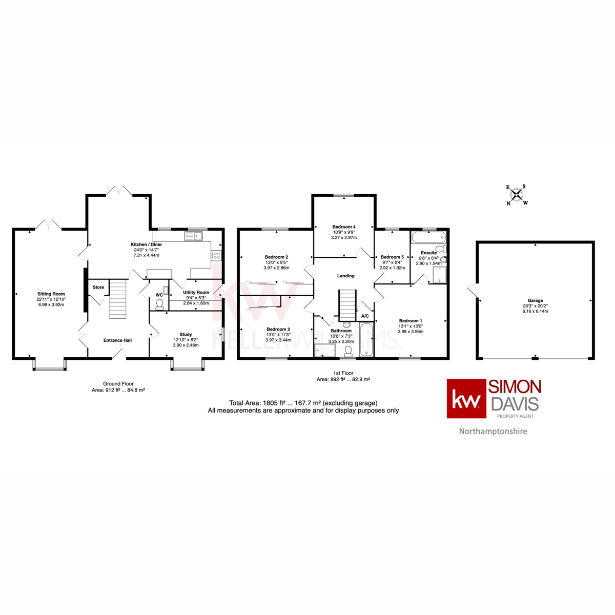 55, Aintree Avenue, Towcester, Northamptonshire floorplan