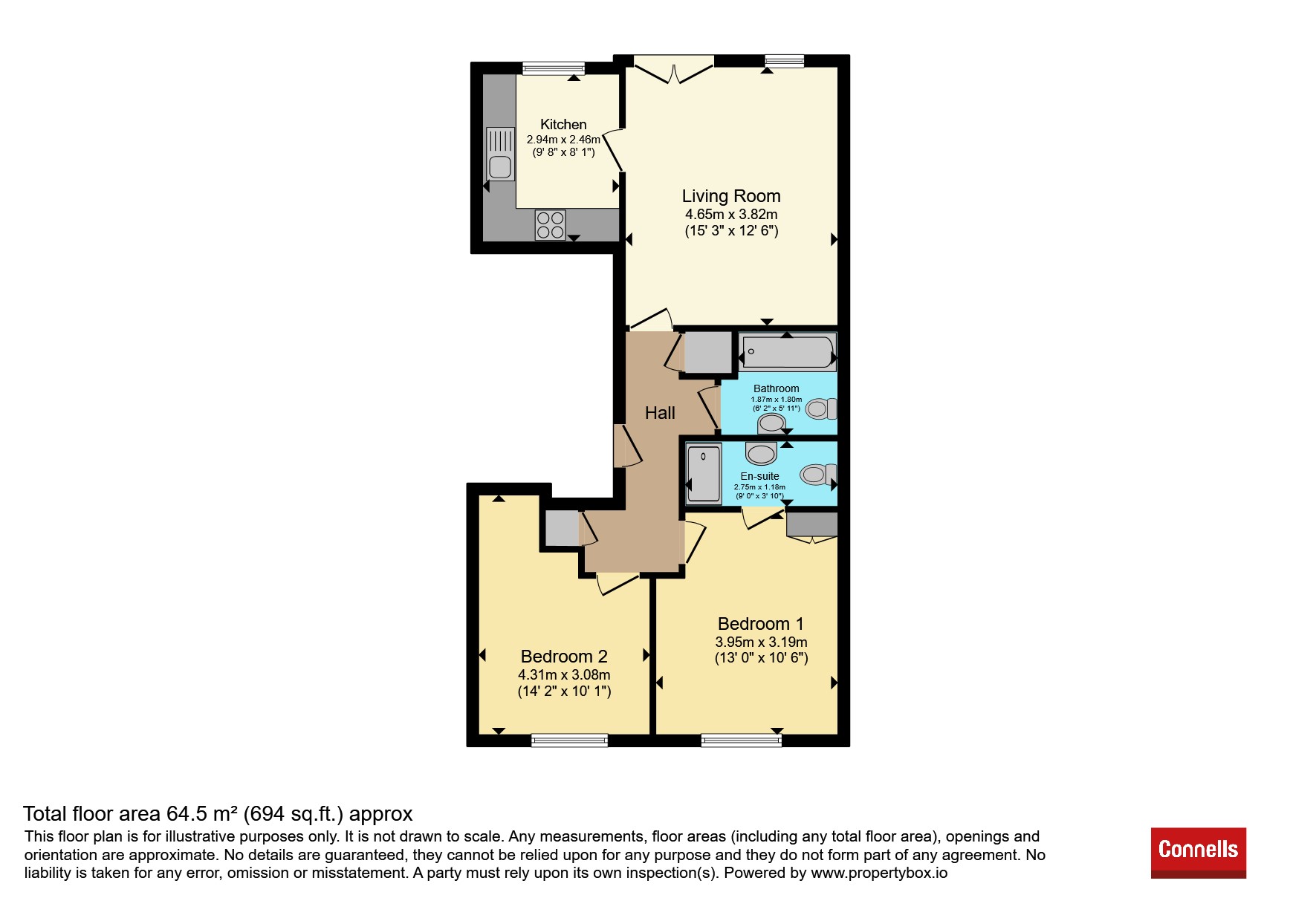 Flat 9, Threshers Court, 1, Beech Lane, Carterton floorplan