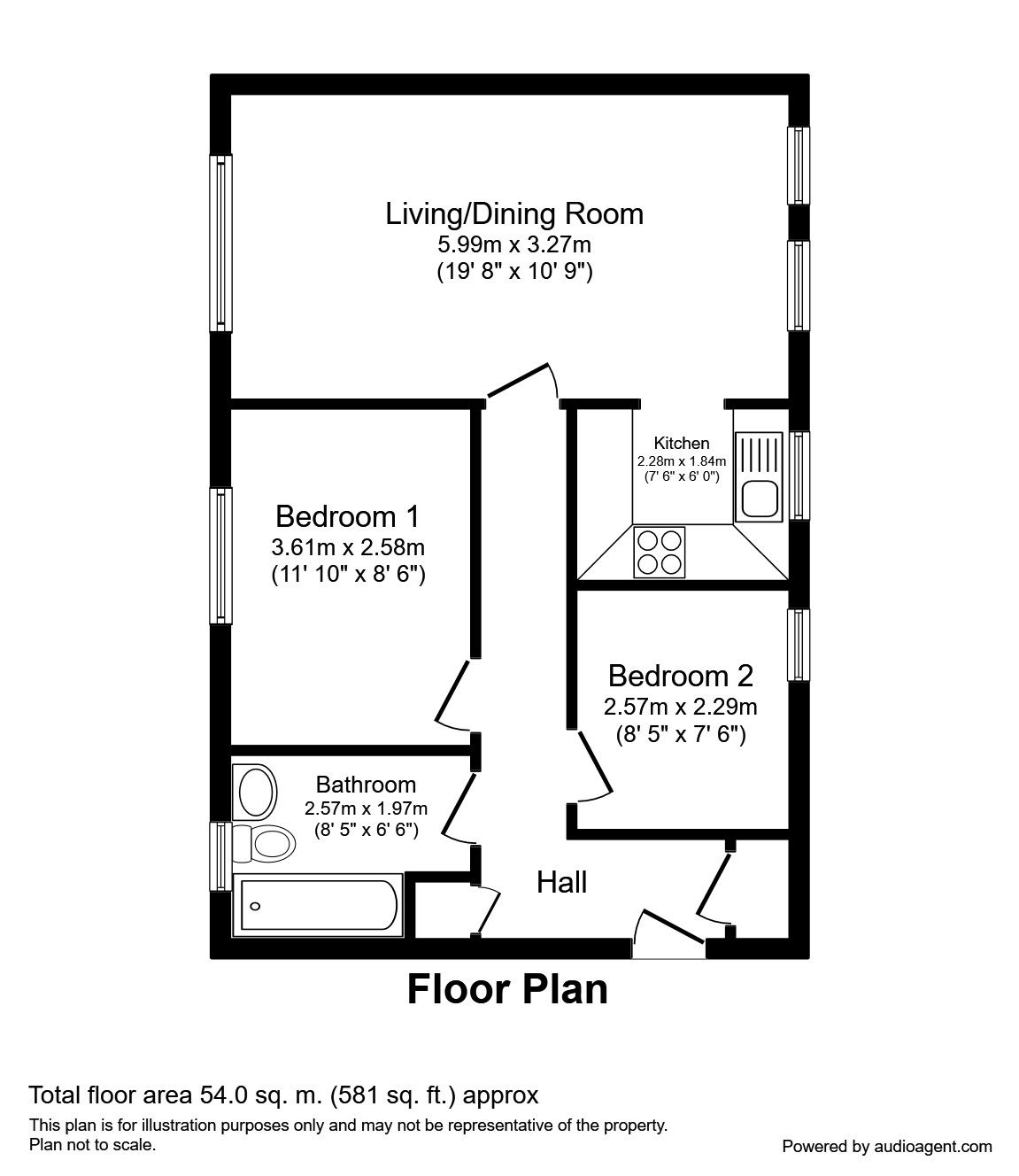 2 Bedrooms Flat to rent in Stretford Road, Manchester M15