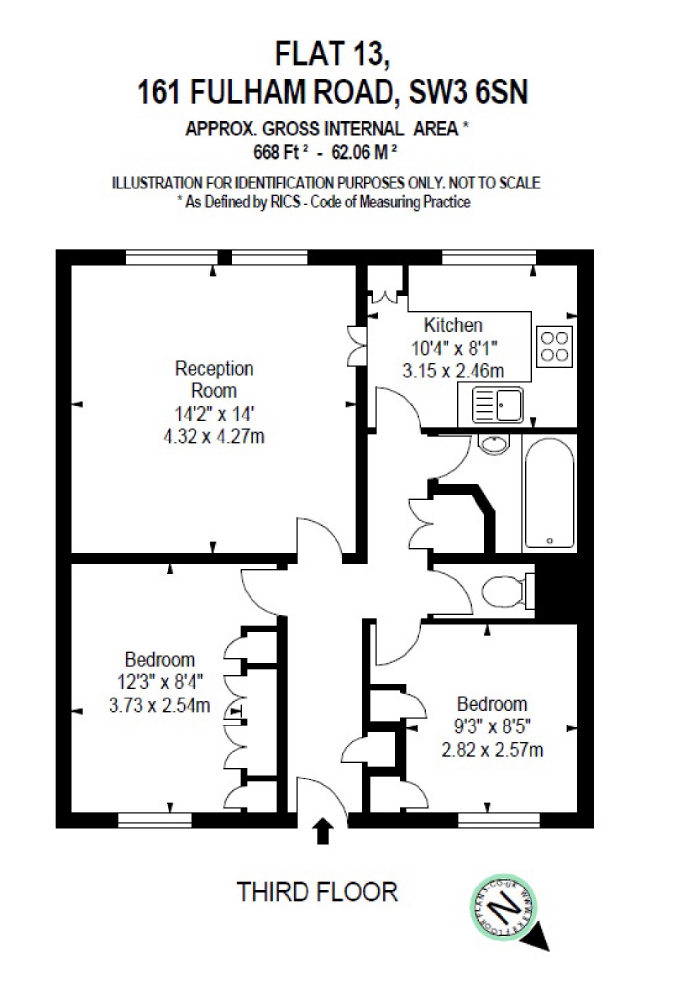 2 Bedrooms Flat to rent in 161 Fulham Road, South Kensington, London SW3