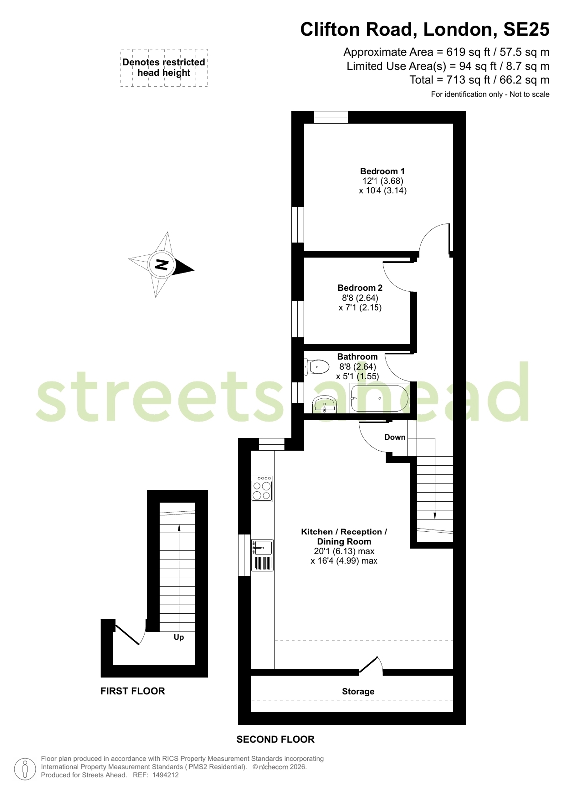 Flat 3, 5, Clifton Road, London floorplan
