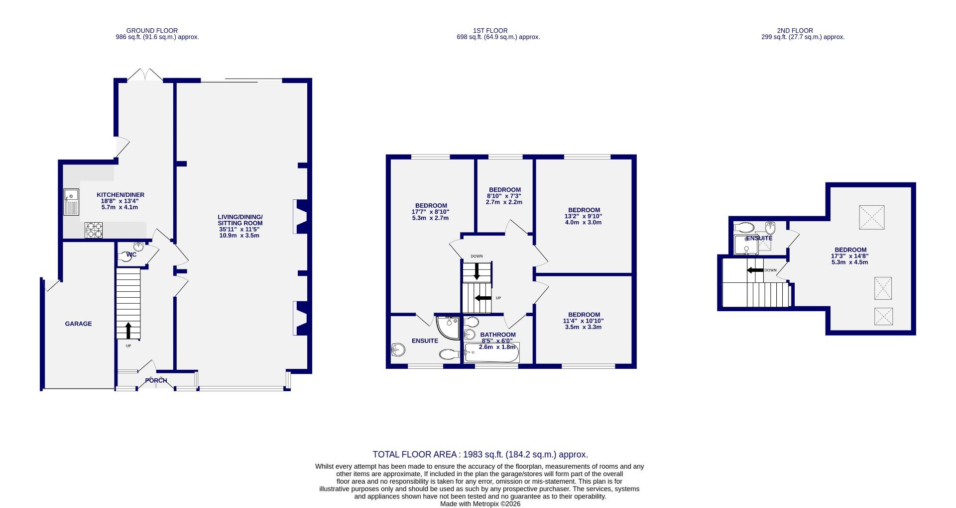 47, Boroughbridge Road, York floorplan