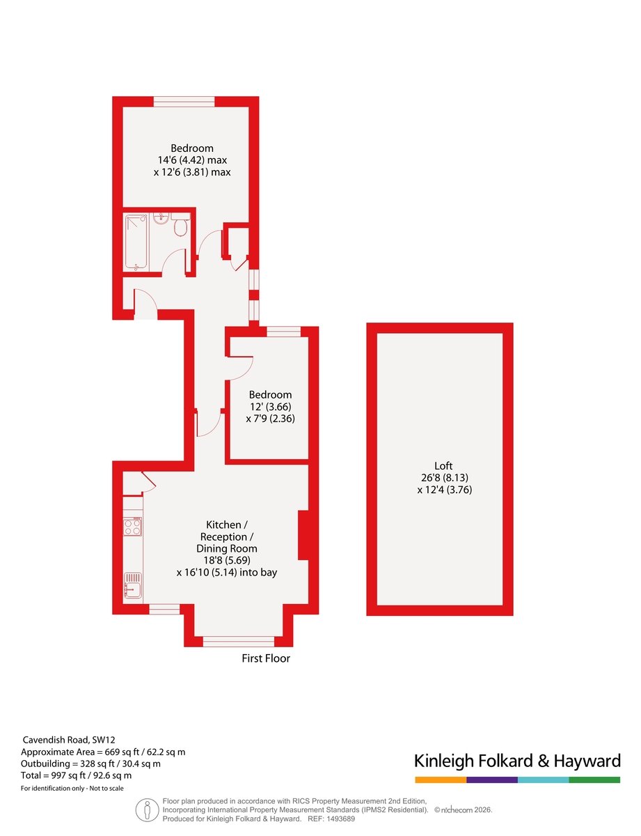 Flat 2, 52, Cavendish Road, London floorplan