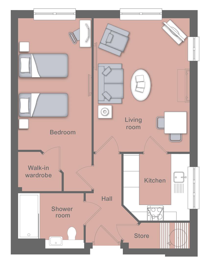 19, Jubilee Lodge, Crookham Road, Fleet floorplan