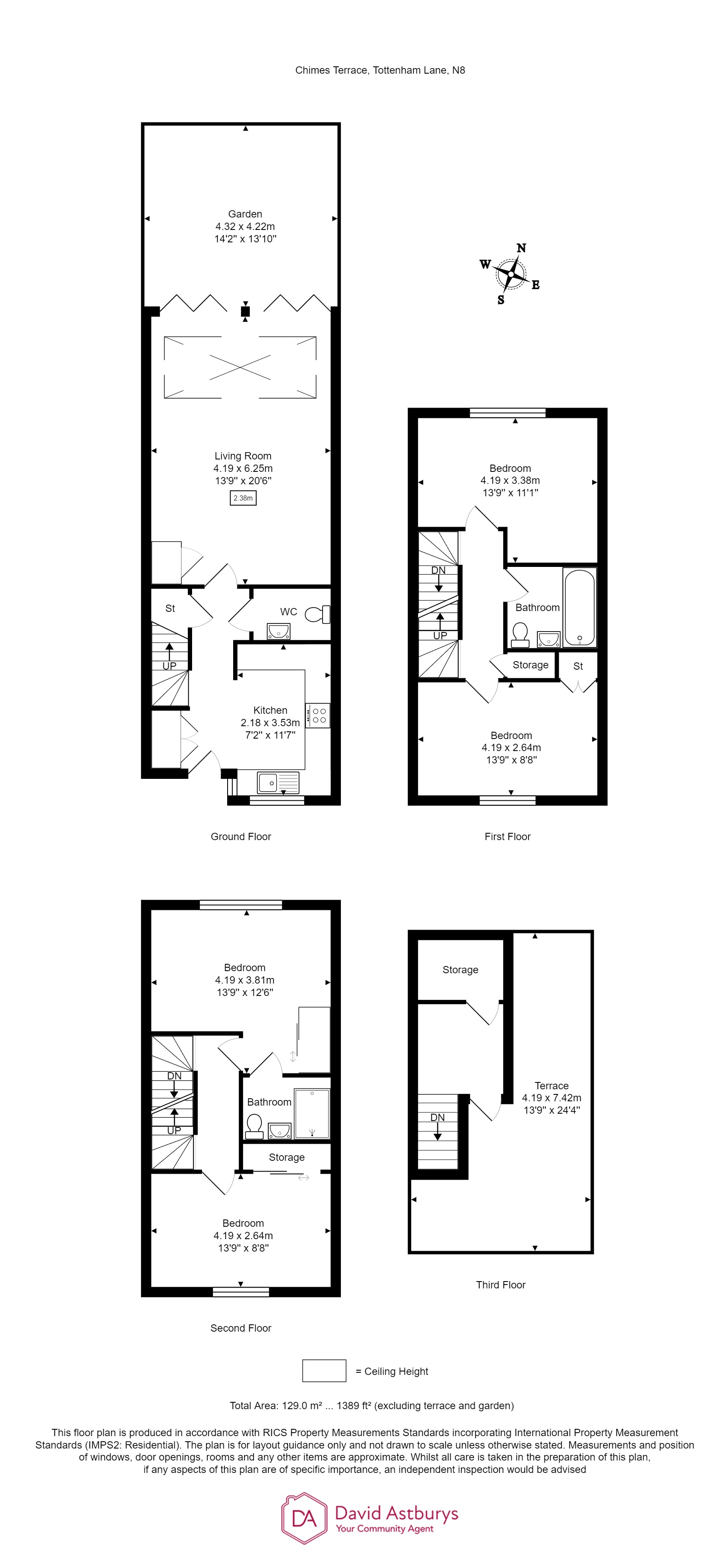 2 Chimes Terrace, 158, Tottenham Lane, Crouch End floorplan