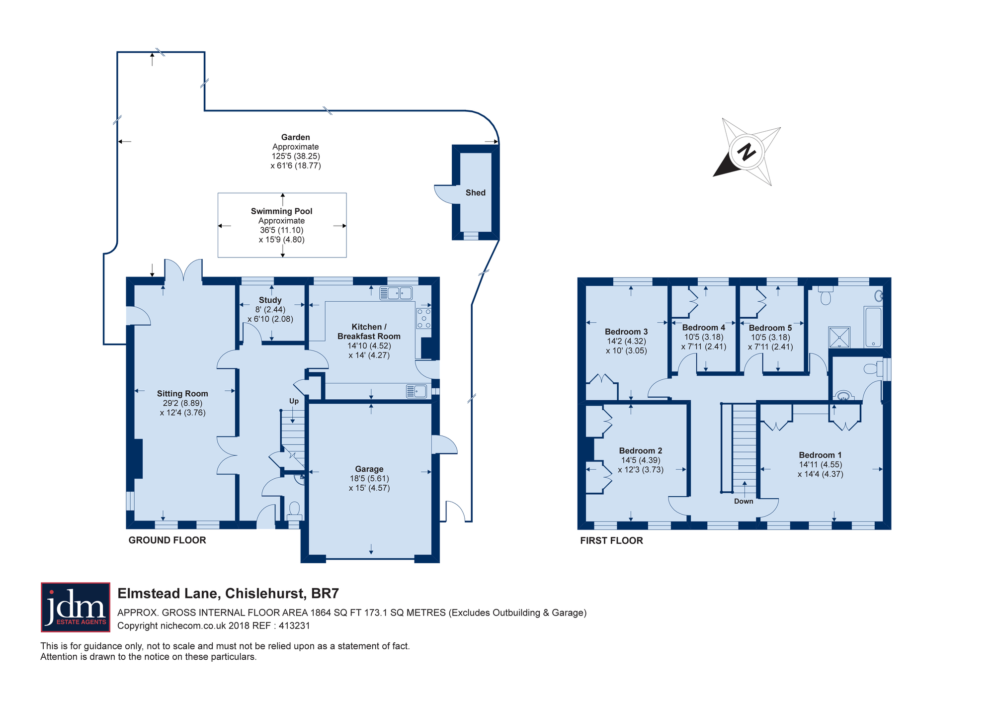 5 Bedrooms Detached house for sale in Elmstead Lane, Chislehurst, Kent BR7