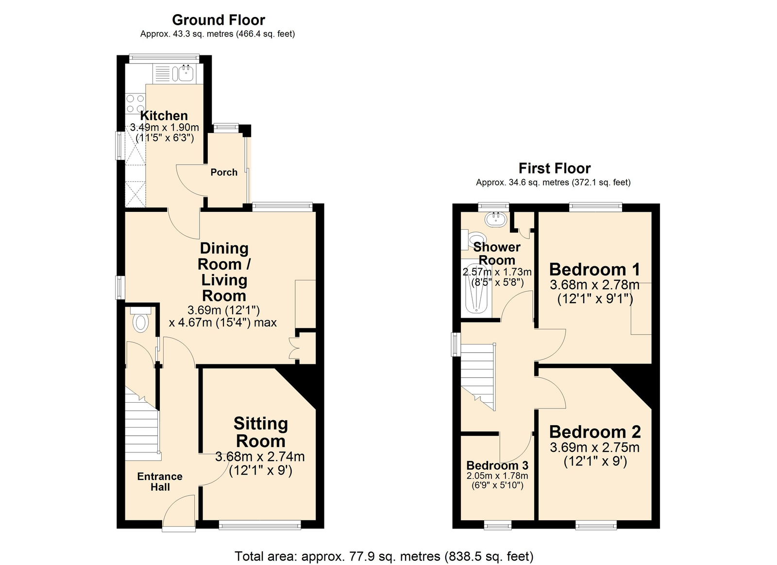 Woodlands, Warney Road, Matlock floorplan