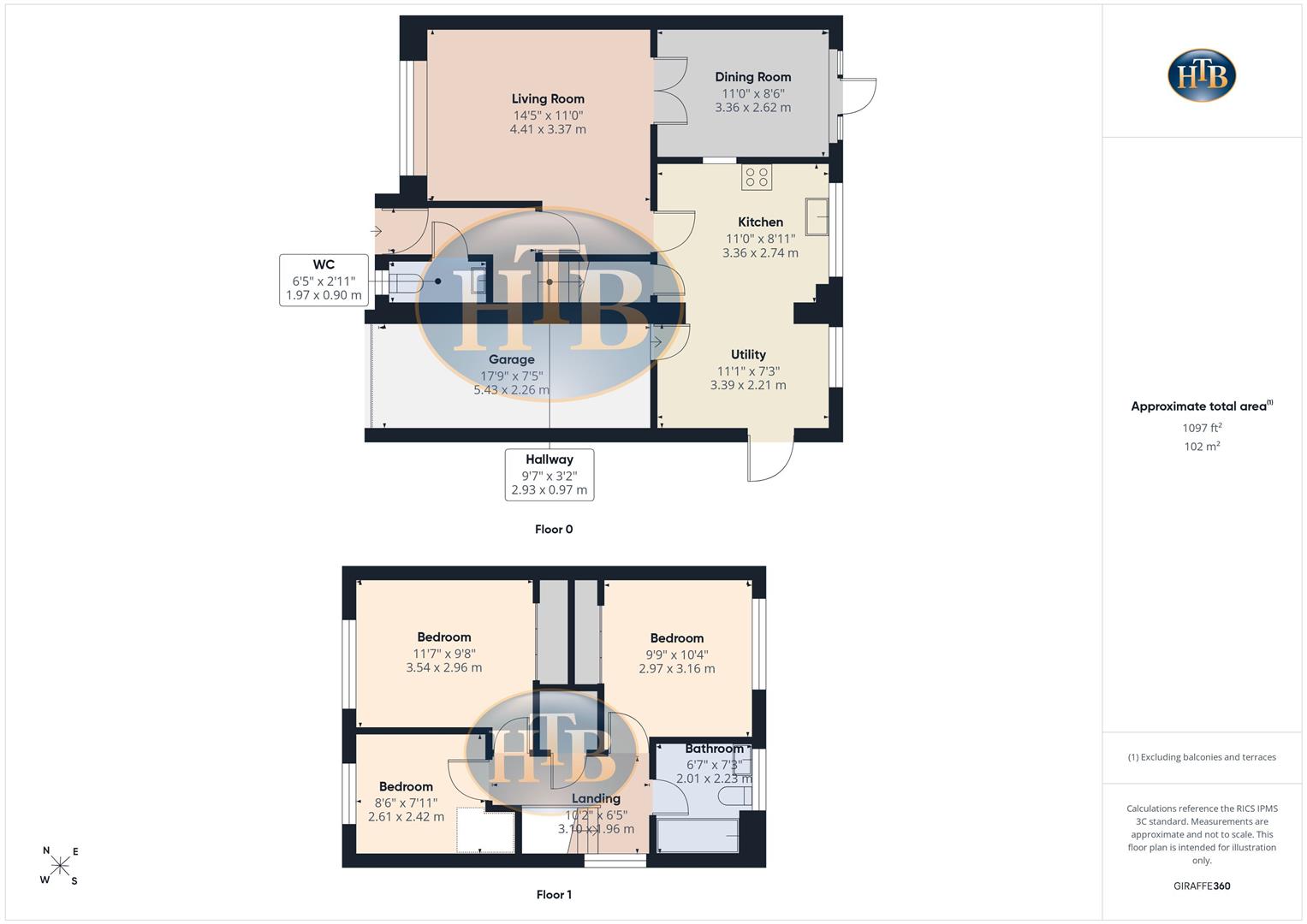 3, Colne Drive, Walton on Thames floorplan