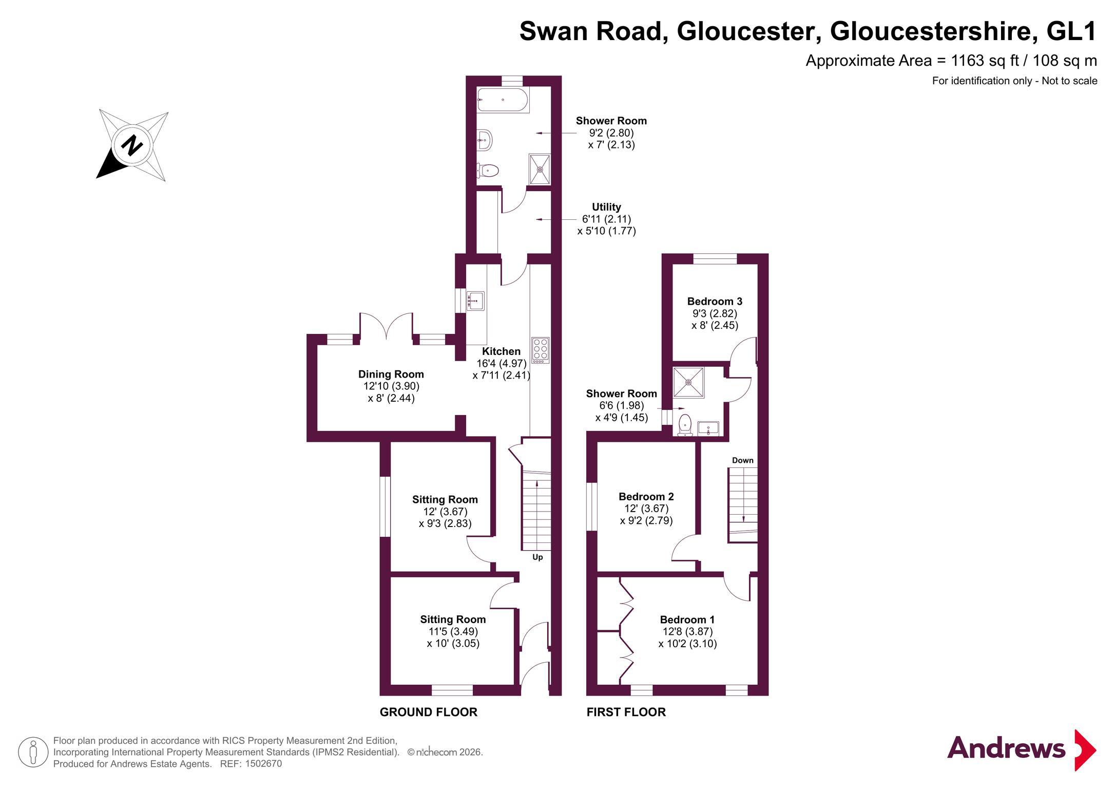 60, Swan Road, Gloucestershire floorplan