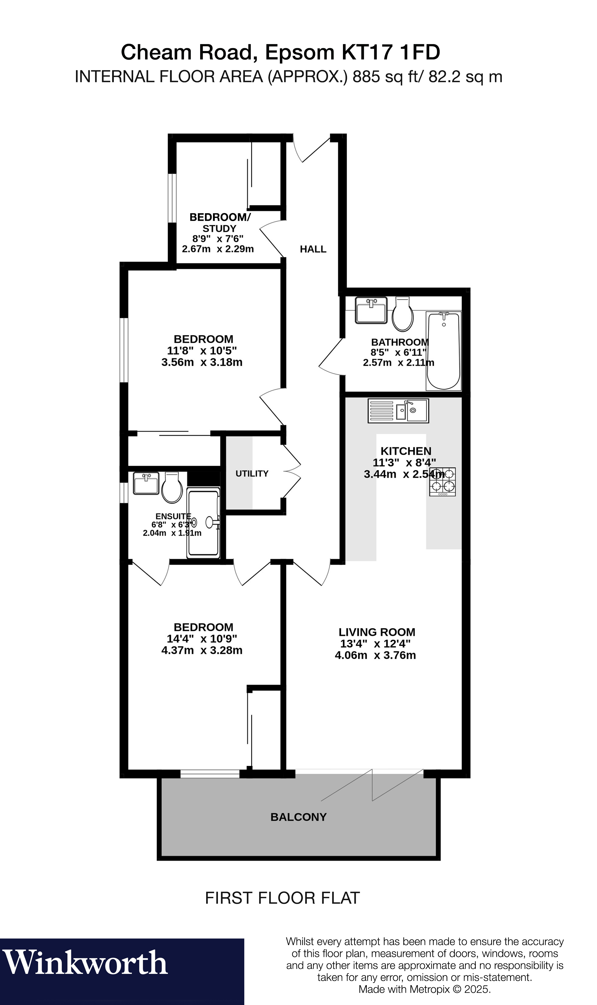 10, Villiers Court, 37, Cheam Road, Surrey floorplan