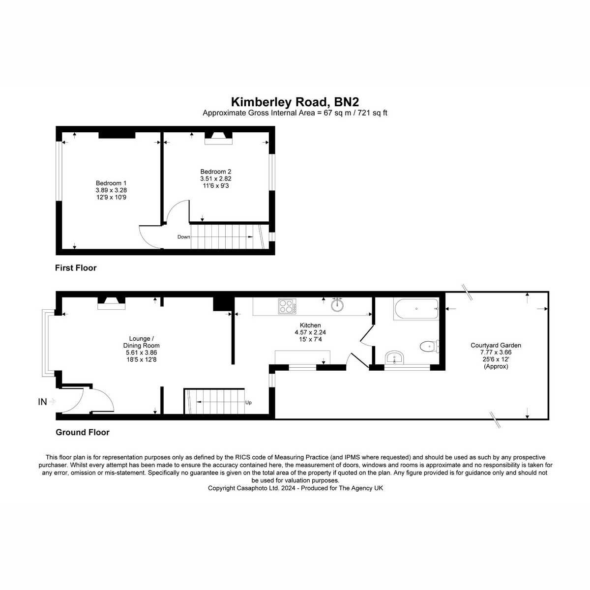 26, Kimberley Road, Brighton floorplan