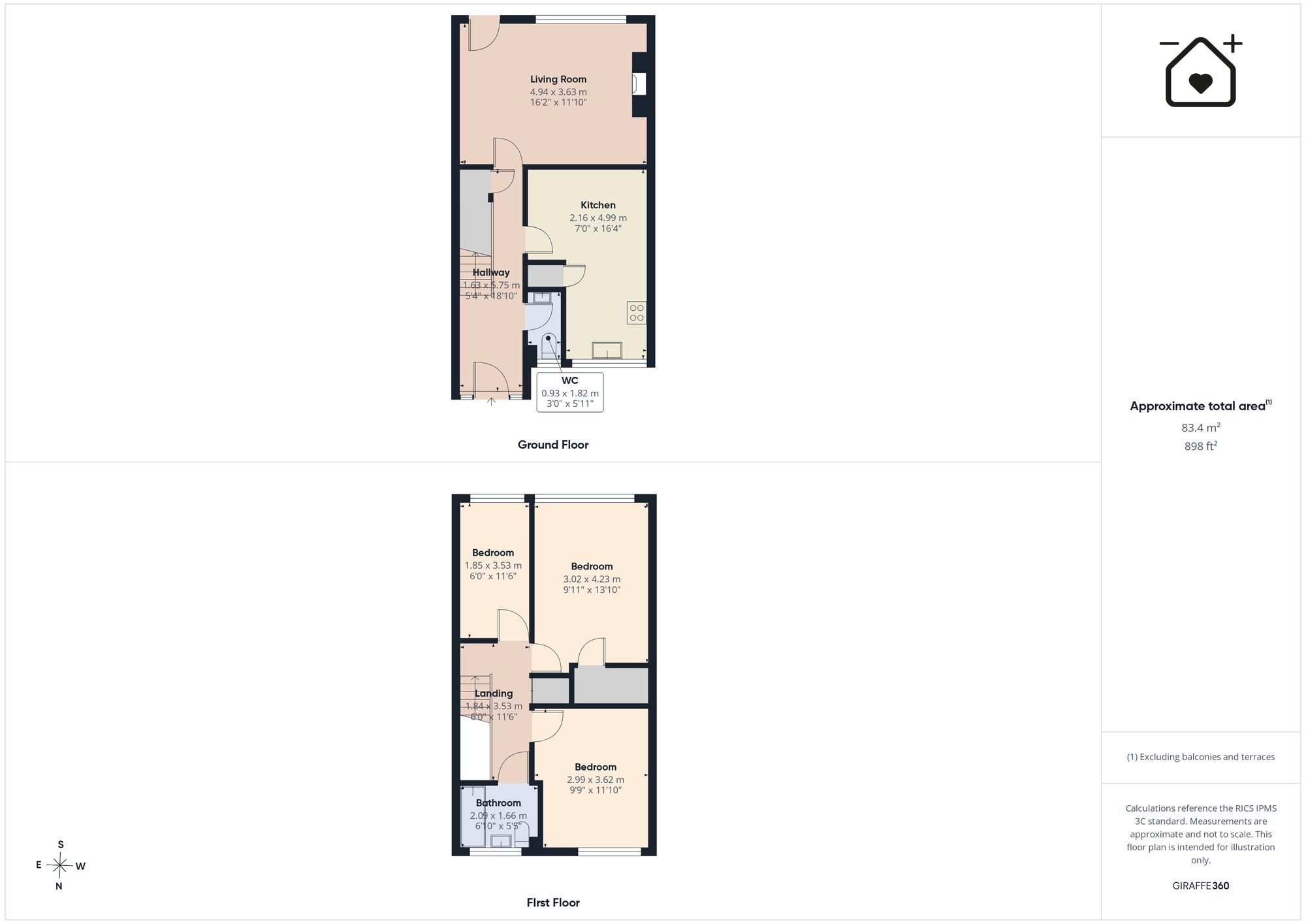 6, De Clare Court, Llantwit Major, CF61 2LP floorplan