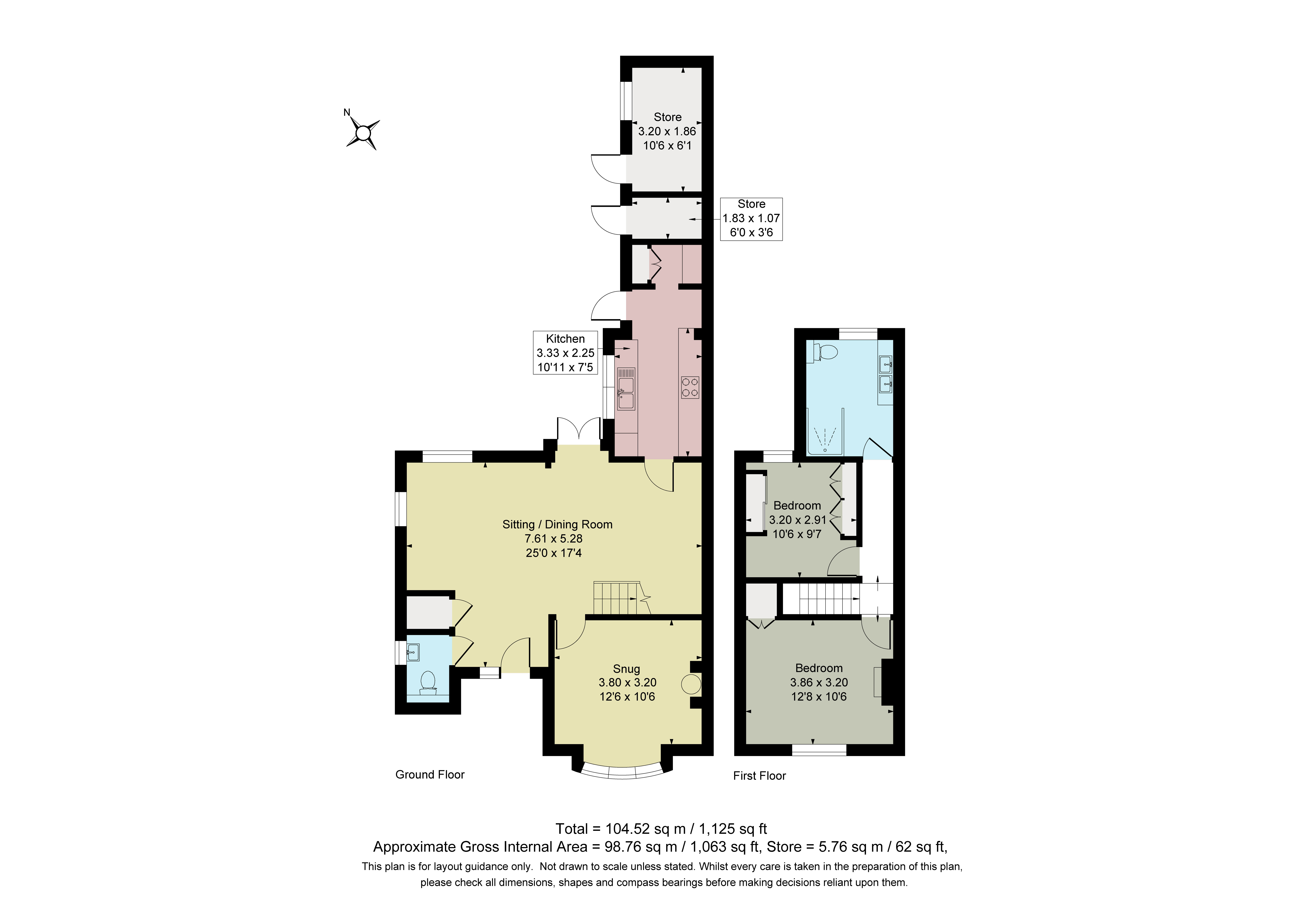2 Hillside Cottages,, Lords Hill Common, Guildford floorplan