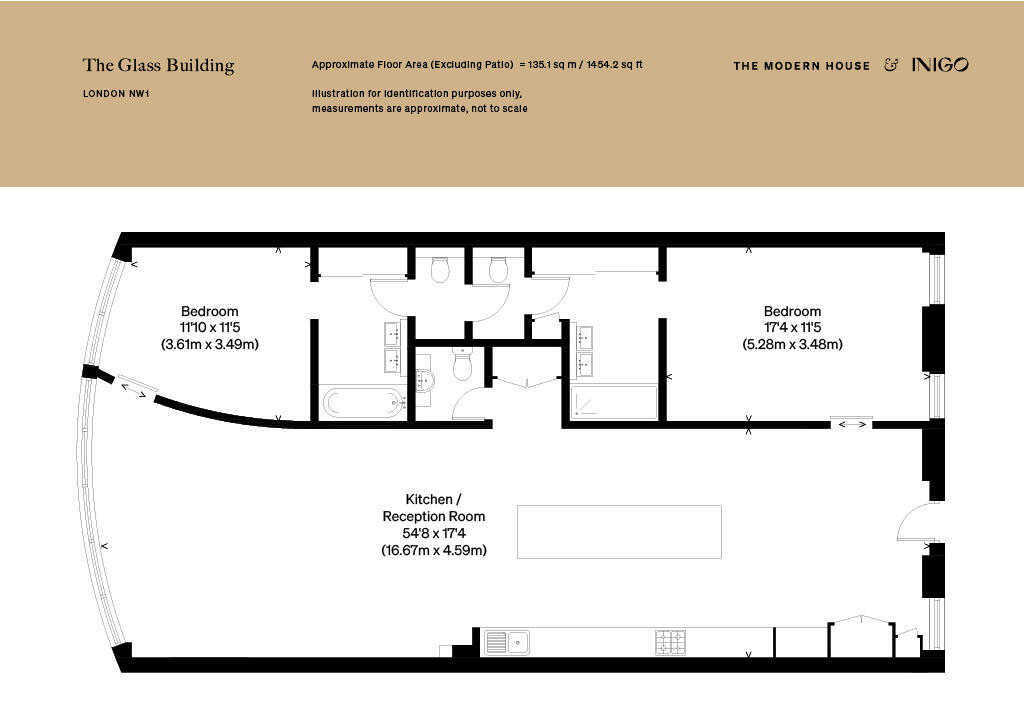 Apartment 108, Glass Building, 226 Arlington Road, London floorplan