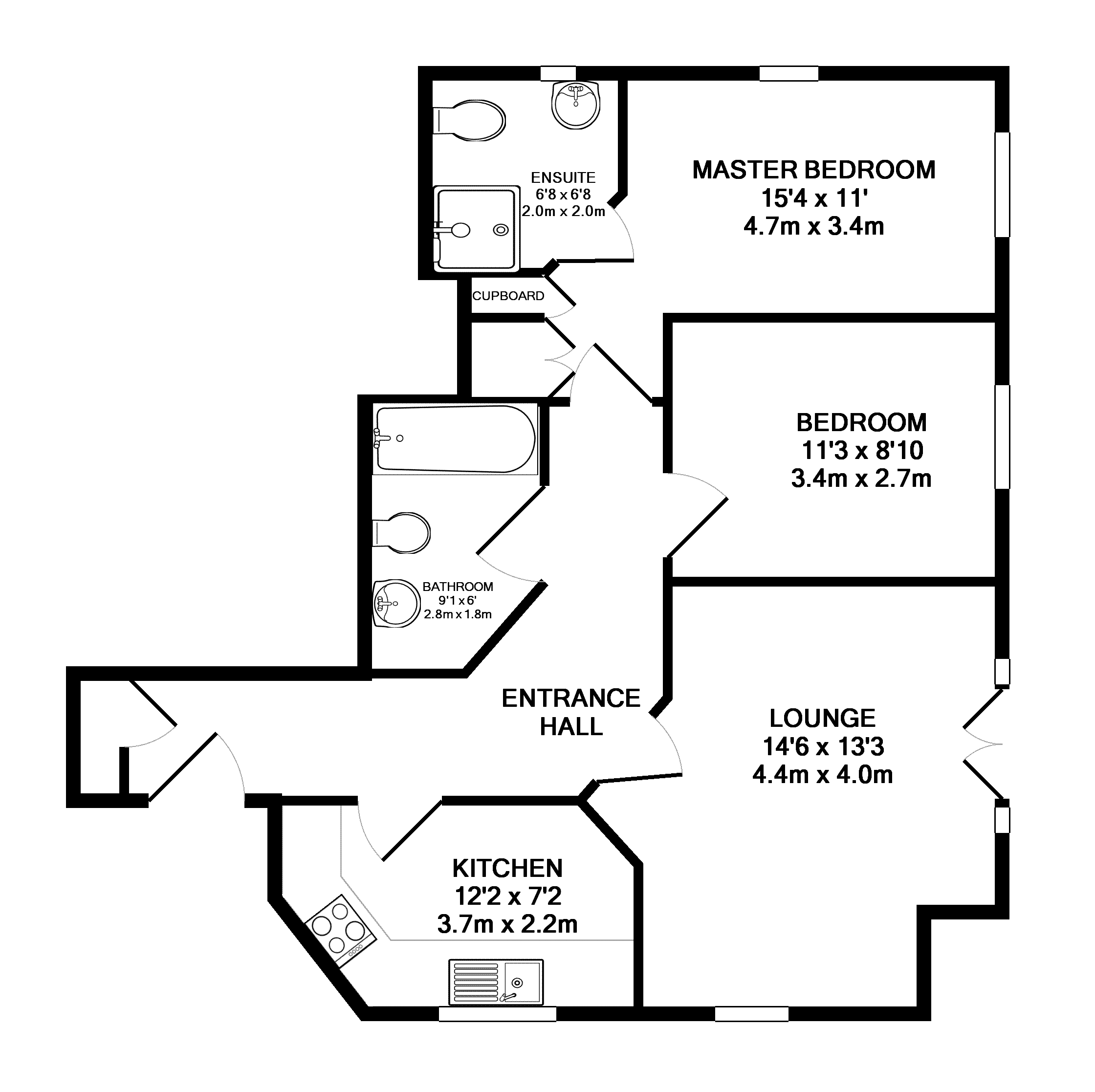 2 Bedrooms Flat to rent in Sandown Court, Worth, Crawley RH10