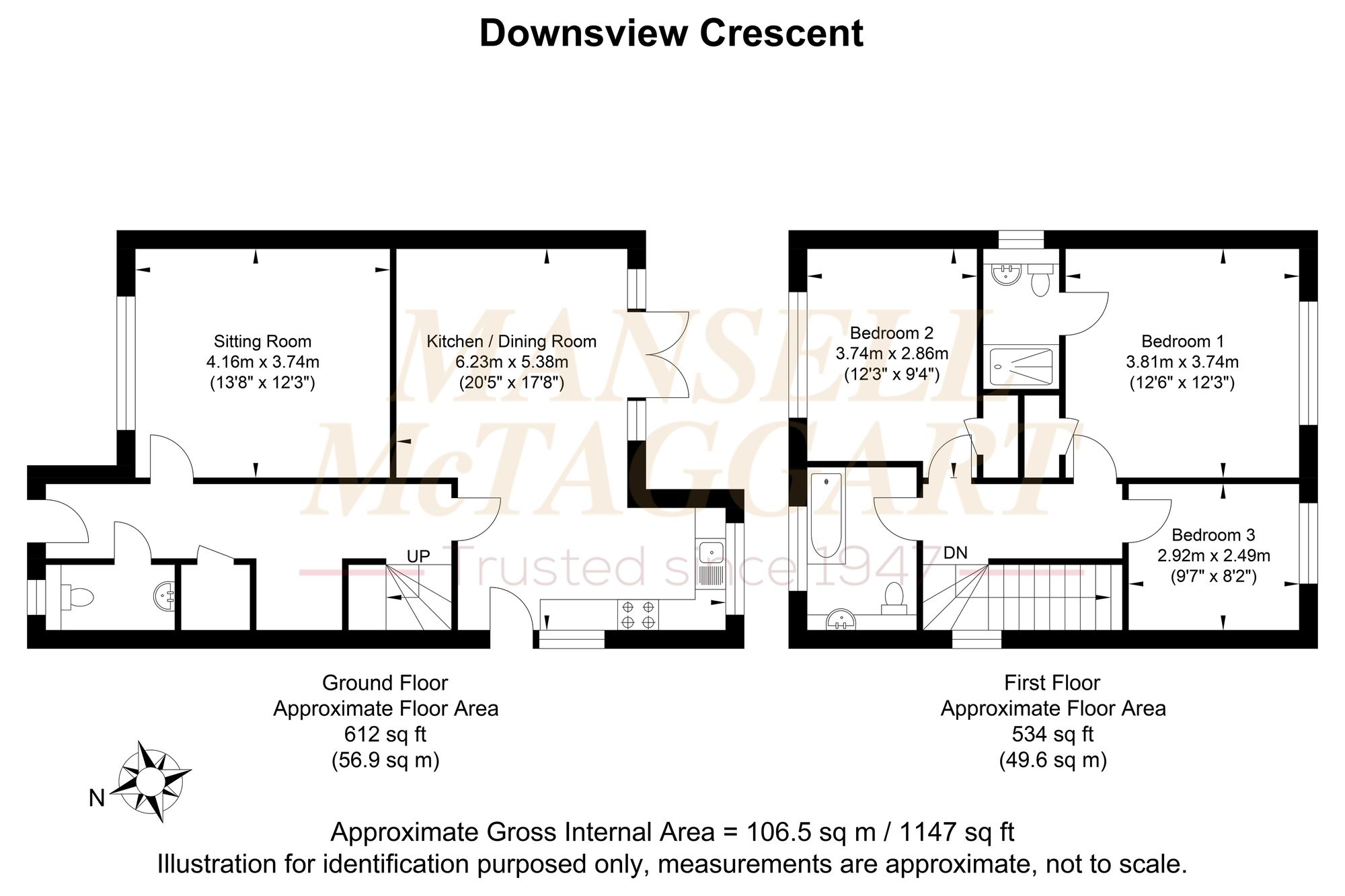 45a Downsview Crescent, Uckfield floorplan