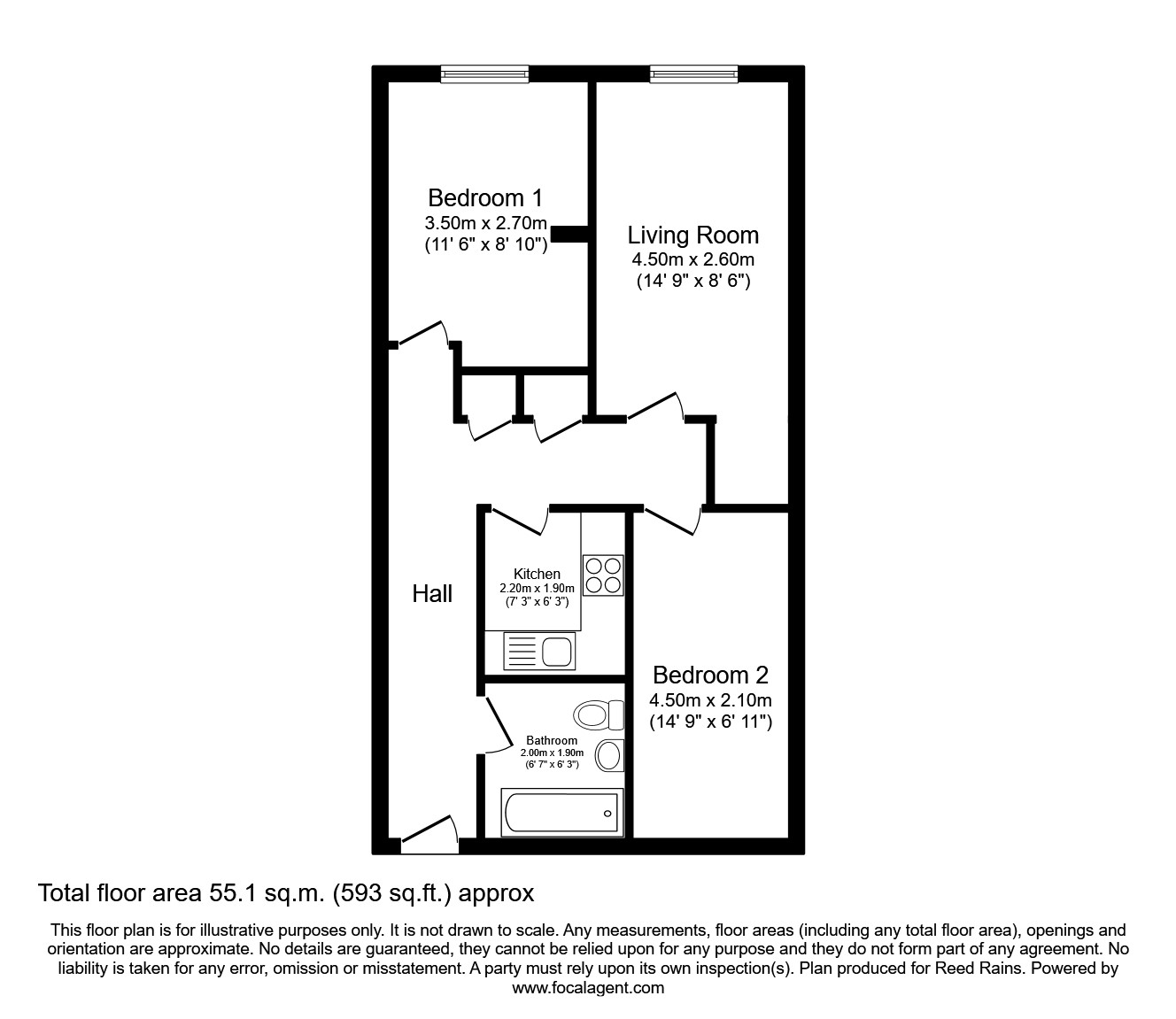 Victoria Apartments, Padiham, Burnley, Lancashire BB12, 2 bedroom flat