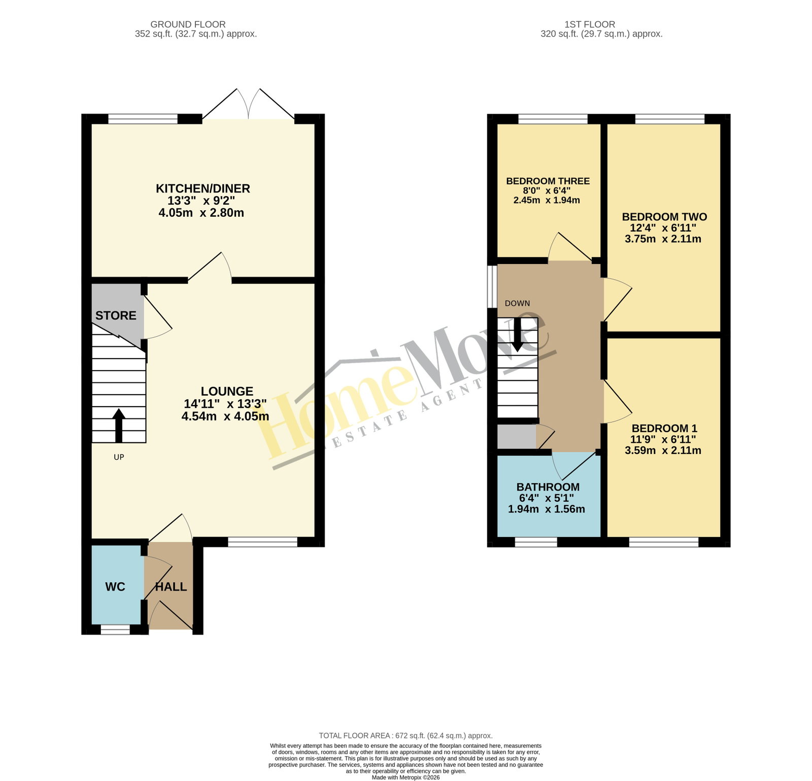 35, Burgess Road, Coalville floorplan