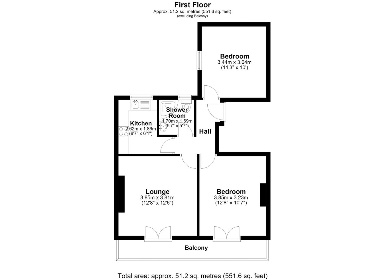 Flat 2, 271, London Road, Dover floorplan