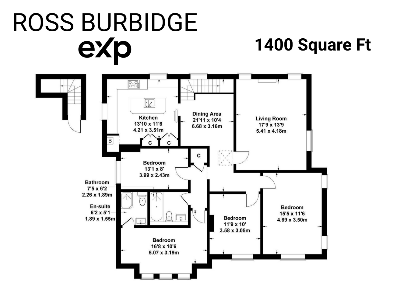 Langholme, 72,Flat 3, Hatherley Road, Cheltenham floorplan