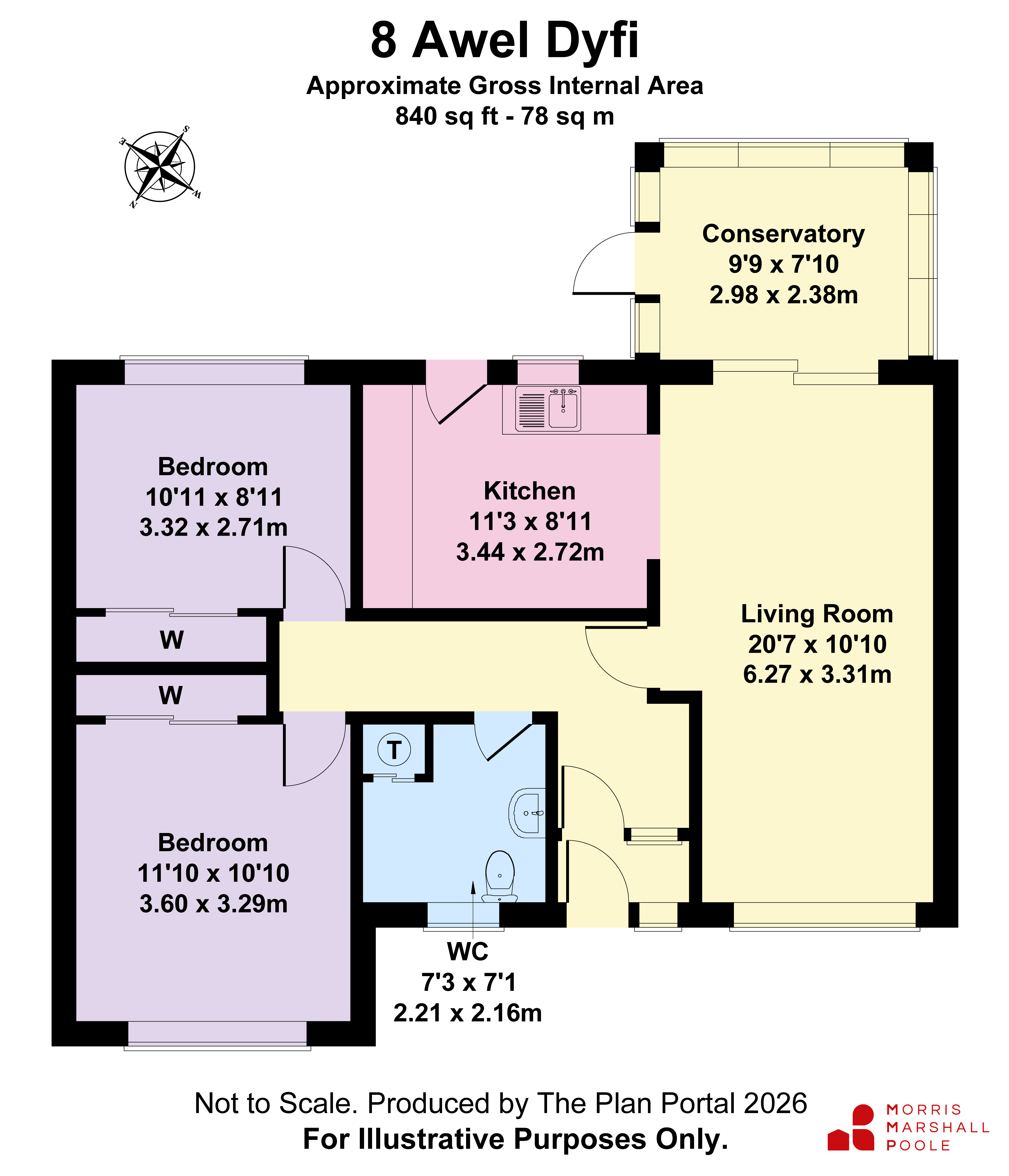 8, Awel Dyfi, Gwynedd floorplan