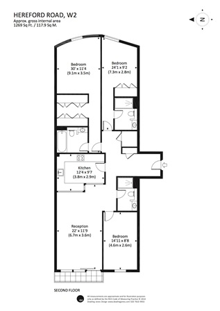 3 Bedrooms Flat to rent in The Baynards, Chepstow Place, London W2